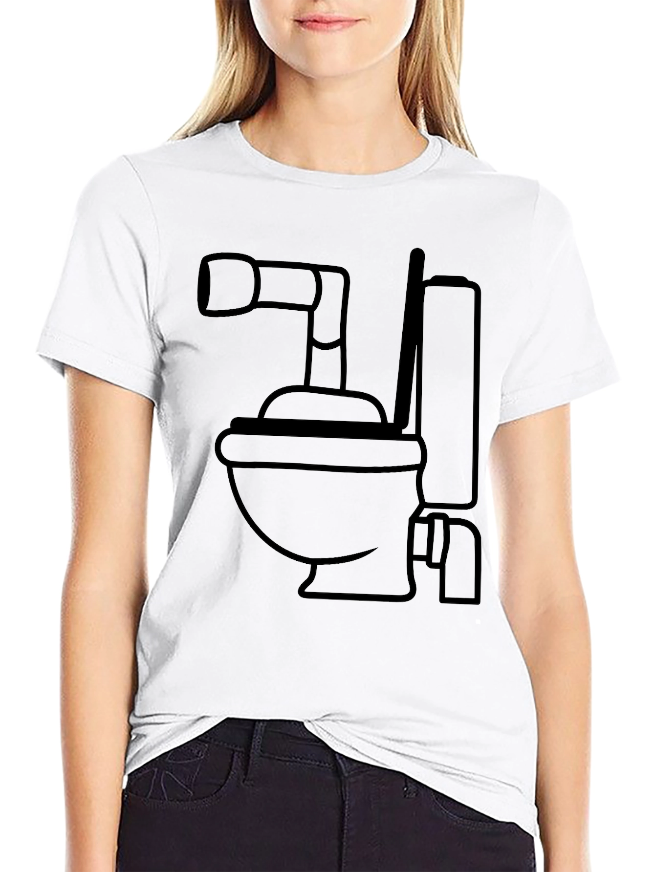 Black Toilet Humor T-Shirt - Bold Graphic Tee for Bathroom Enthusiasts view 9