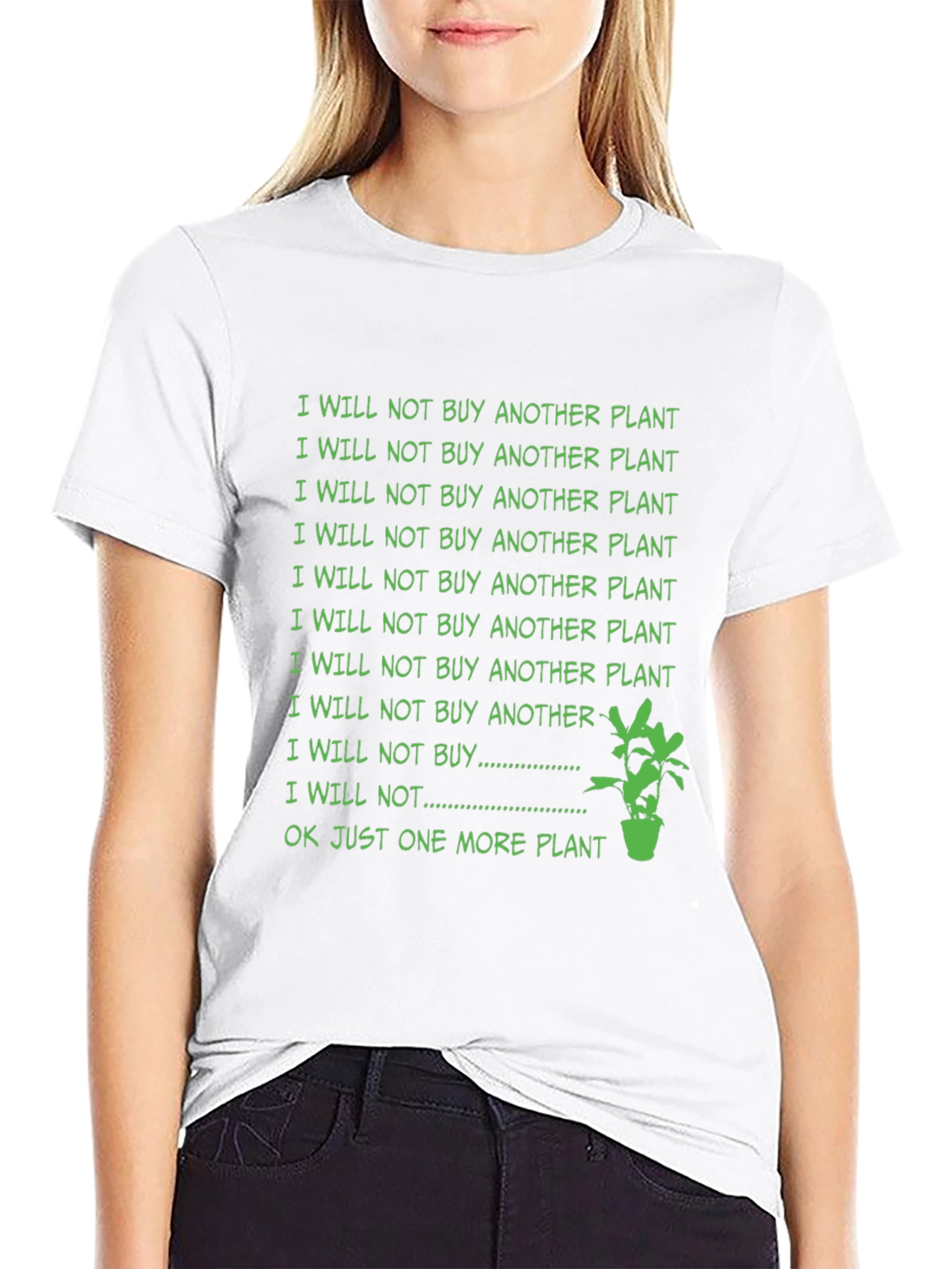 Black Funny Plant Lover T-Shirt - I Will Not Buy Another Plant view 9