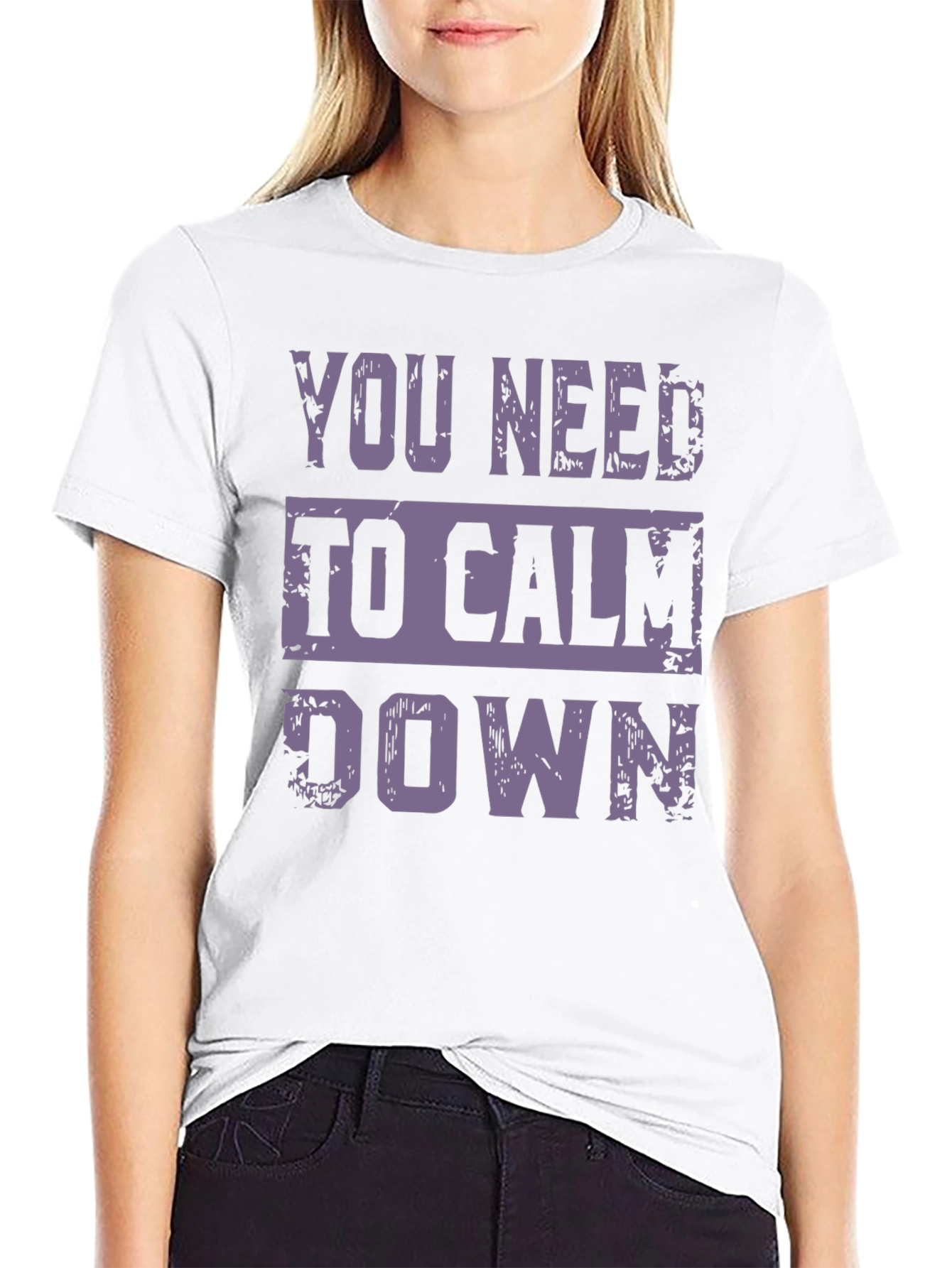 Black You Need To Calm Down Novelty Graphic Tee view 9