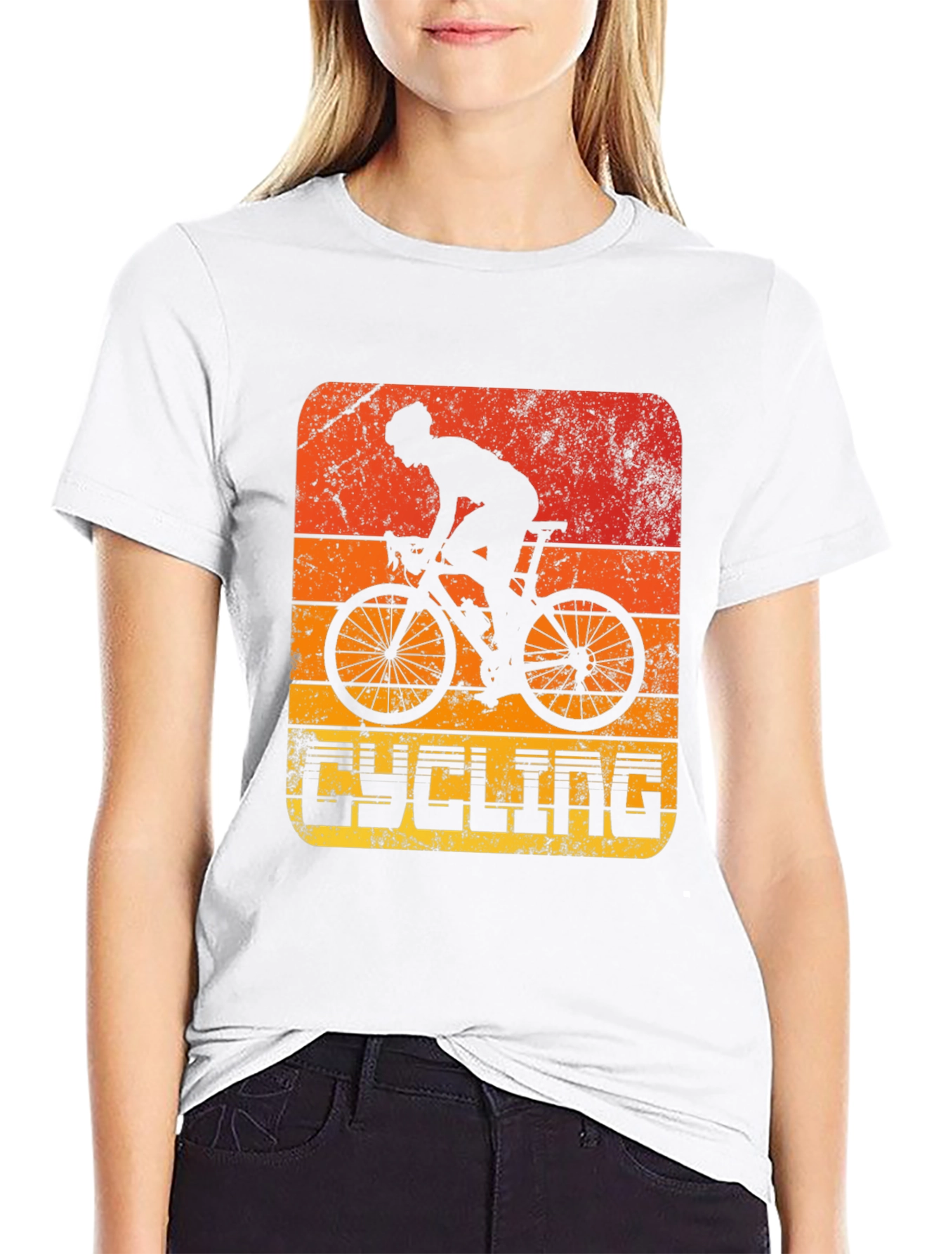 Black Retro Cycling T-Shirt - Stylish Cyclist Graphic Tee view 9