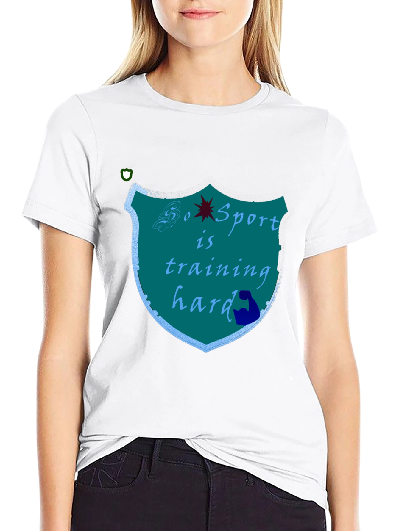 Black Sports Training Hard Black T-Shirt view 9