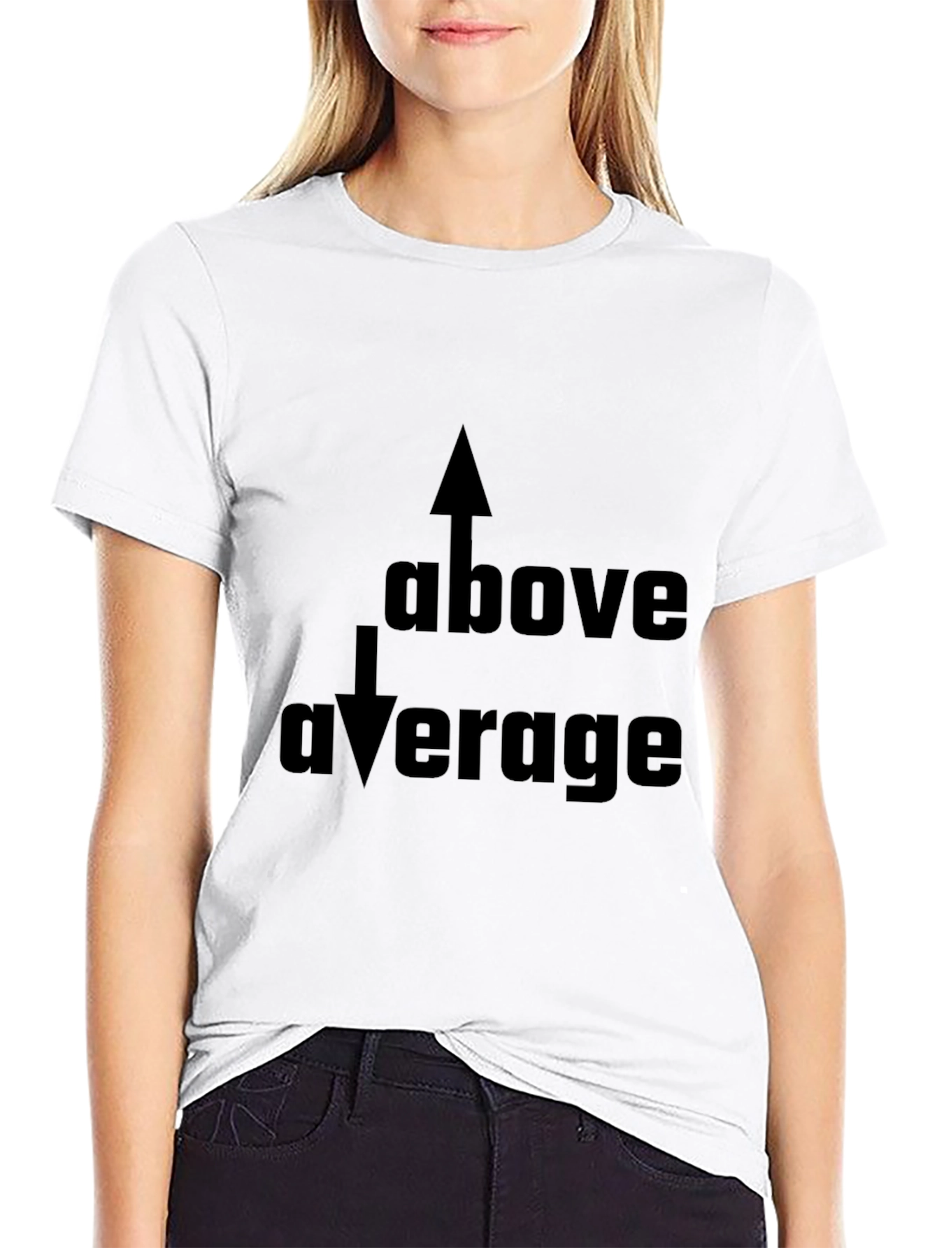 Black Above Average Graphic Black T-Shirt view 9