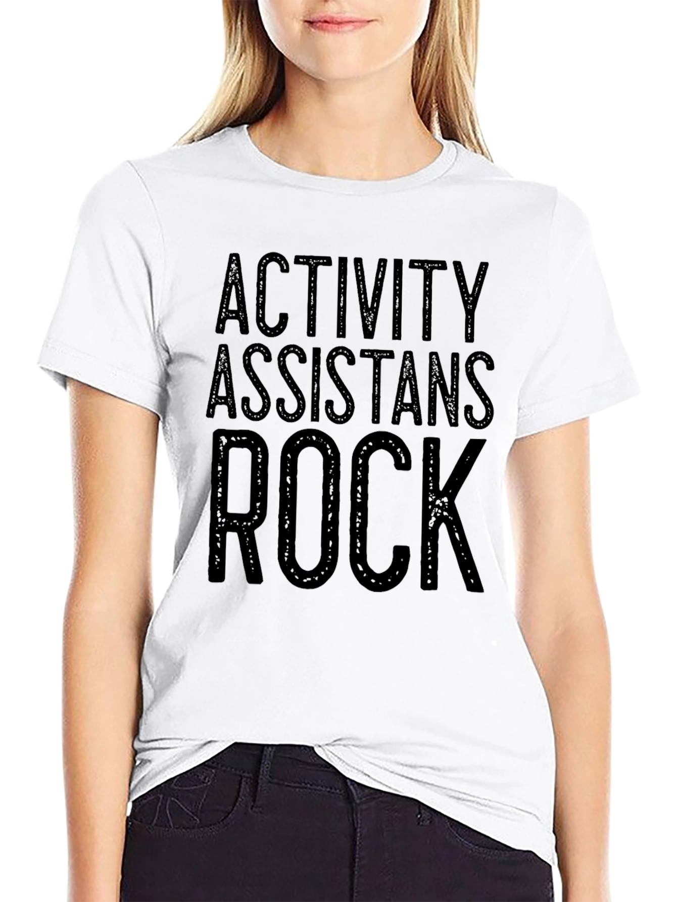 Black Activity Assistants Rock Black Graphic Tee Shirt view 9