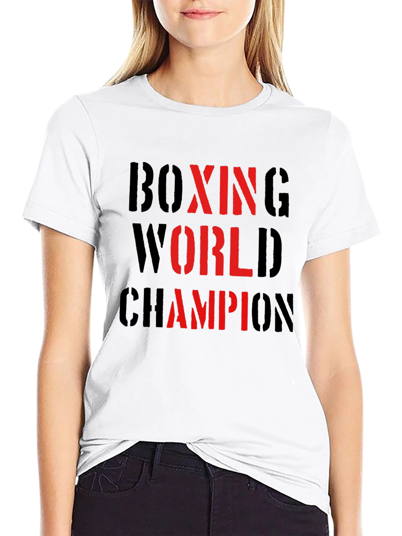 Black Boxing World Champion Graphic T-Shirt view 9