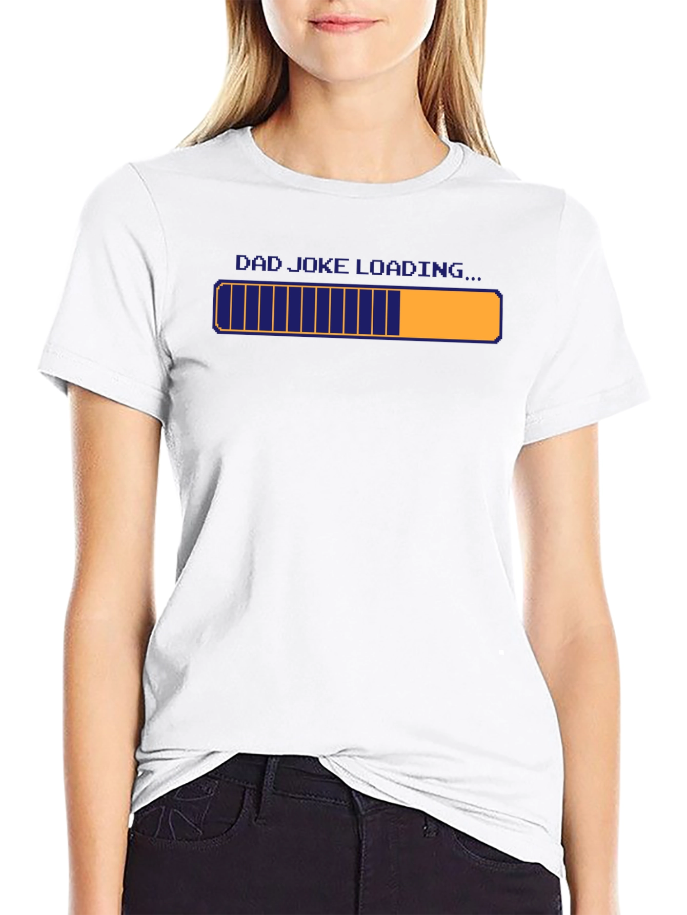 Black Dad Joke Loading T-Shirt - Humorous Graphic Tee view 9