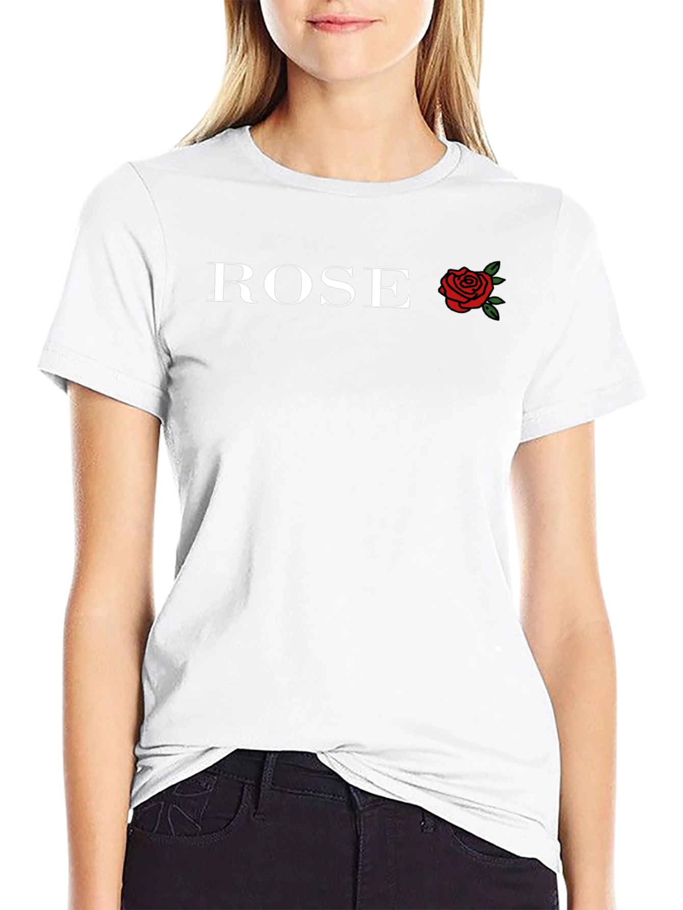 Black Rose Graphic Black T-Shirt view 9