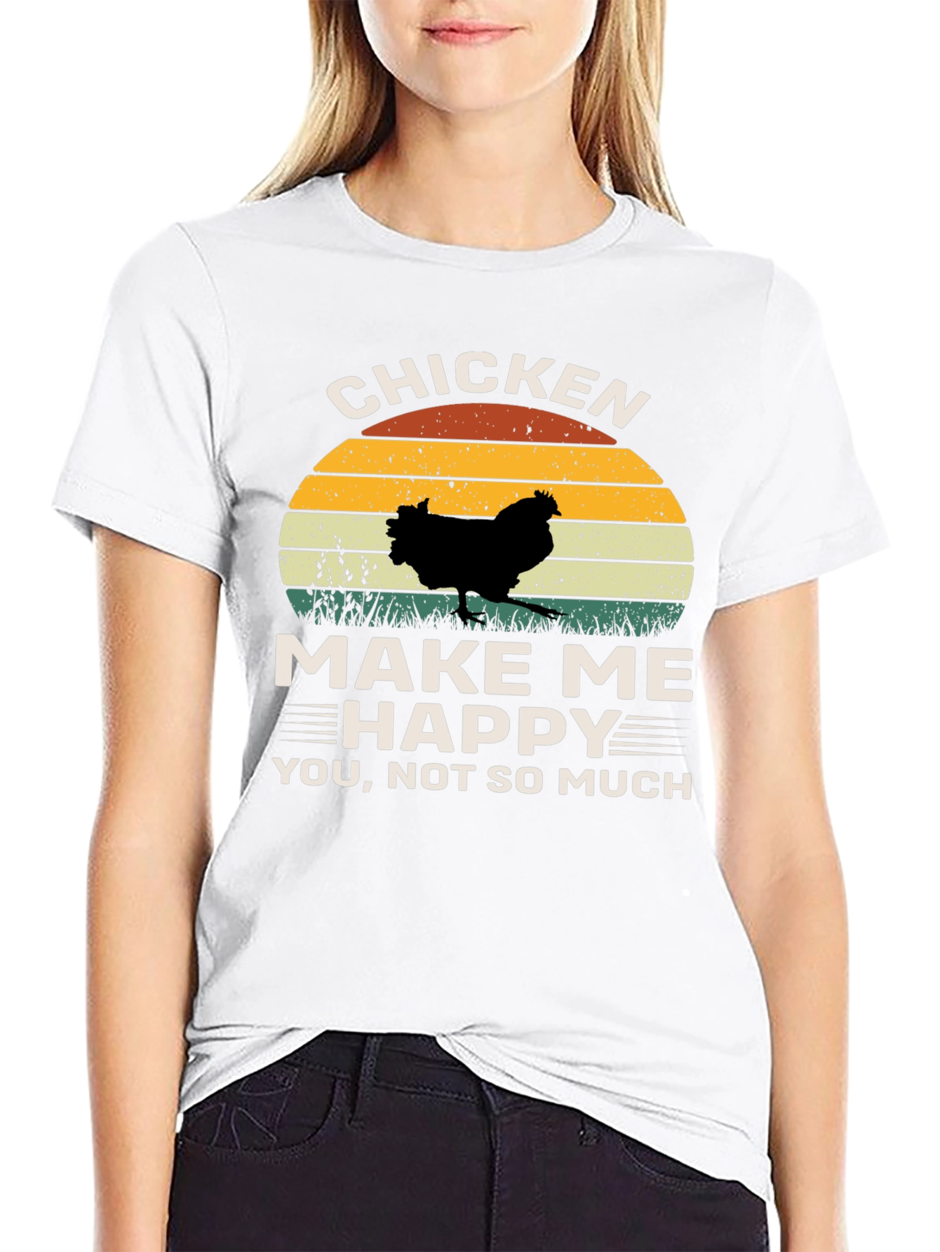Black Chicken Make Me Happy T-Shirt view 9