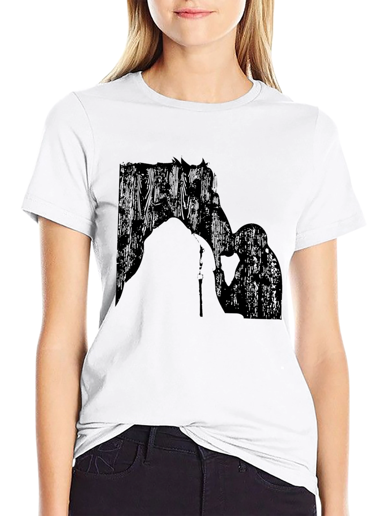 Horse and Rider Black Graphic T-Shirt - 9