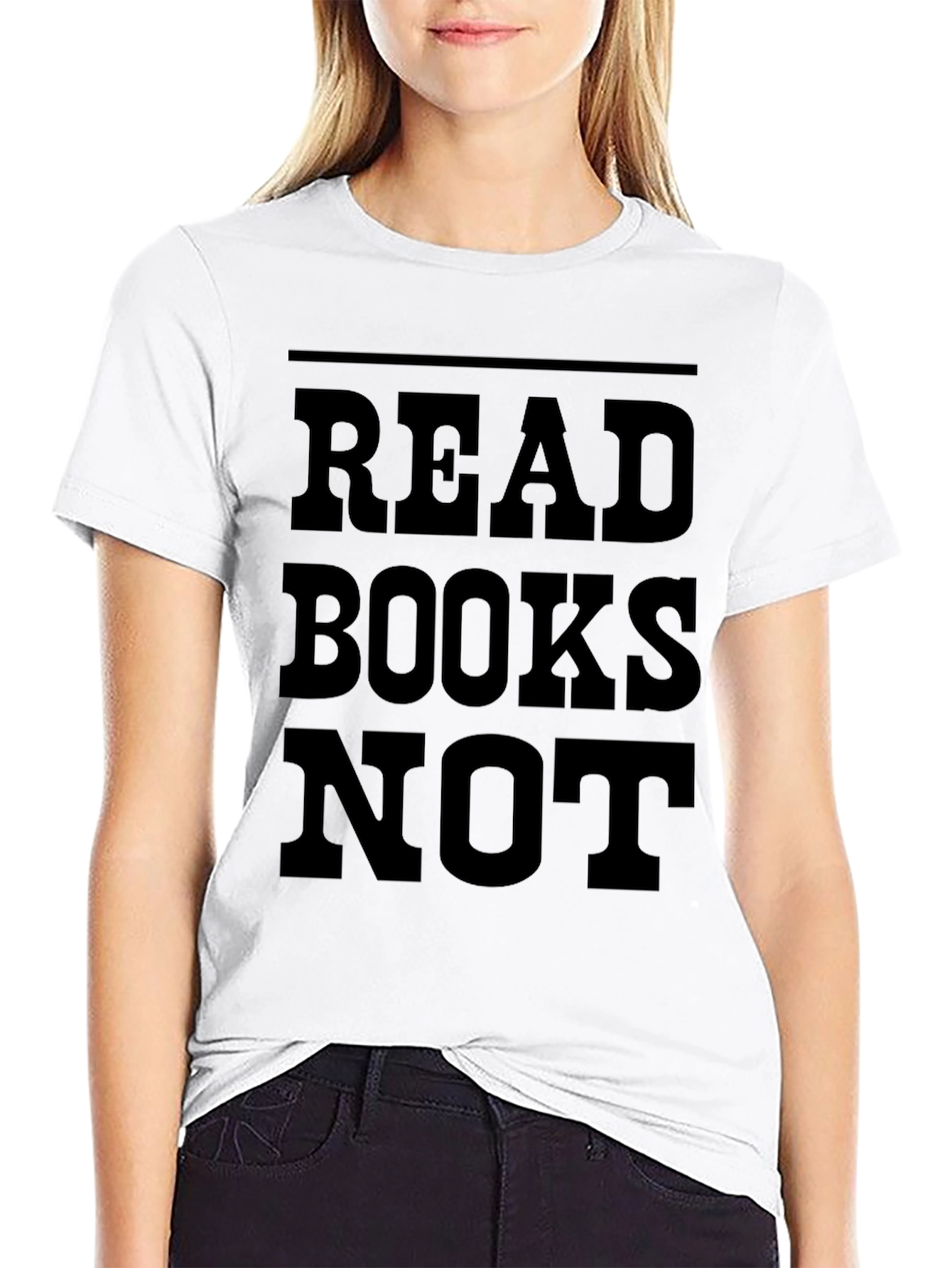 Black Read Books Not T-Shirt - Literary Apparel view 9