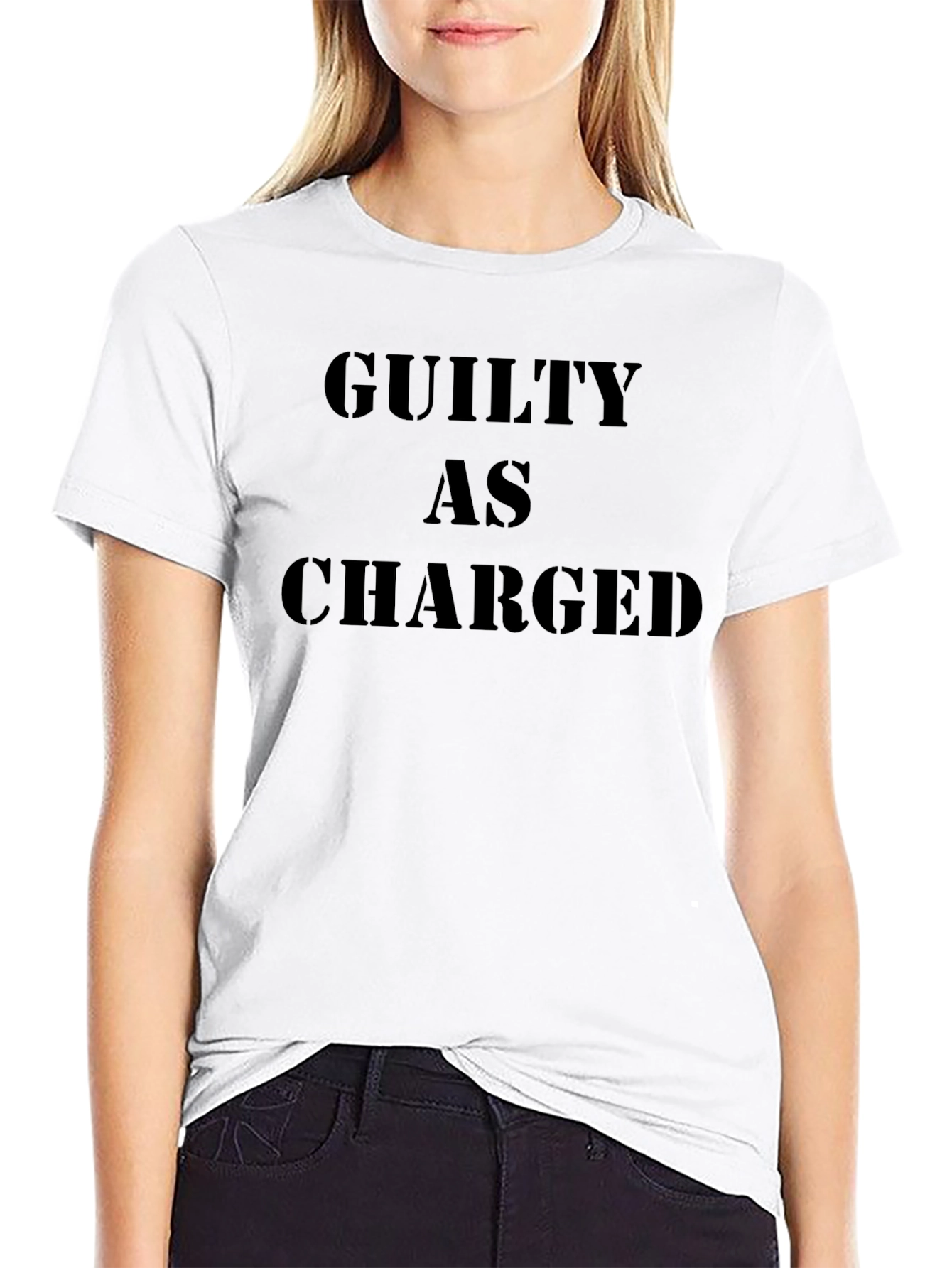 Black Guilty As Charged Graphic T-Shirt - Bold Statement Tee view 9