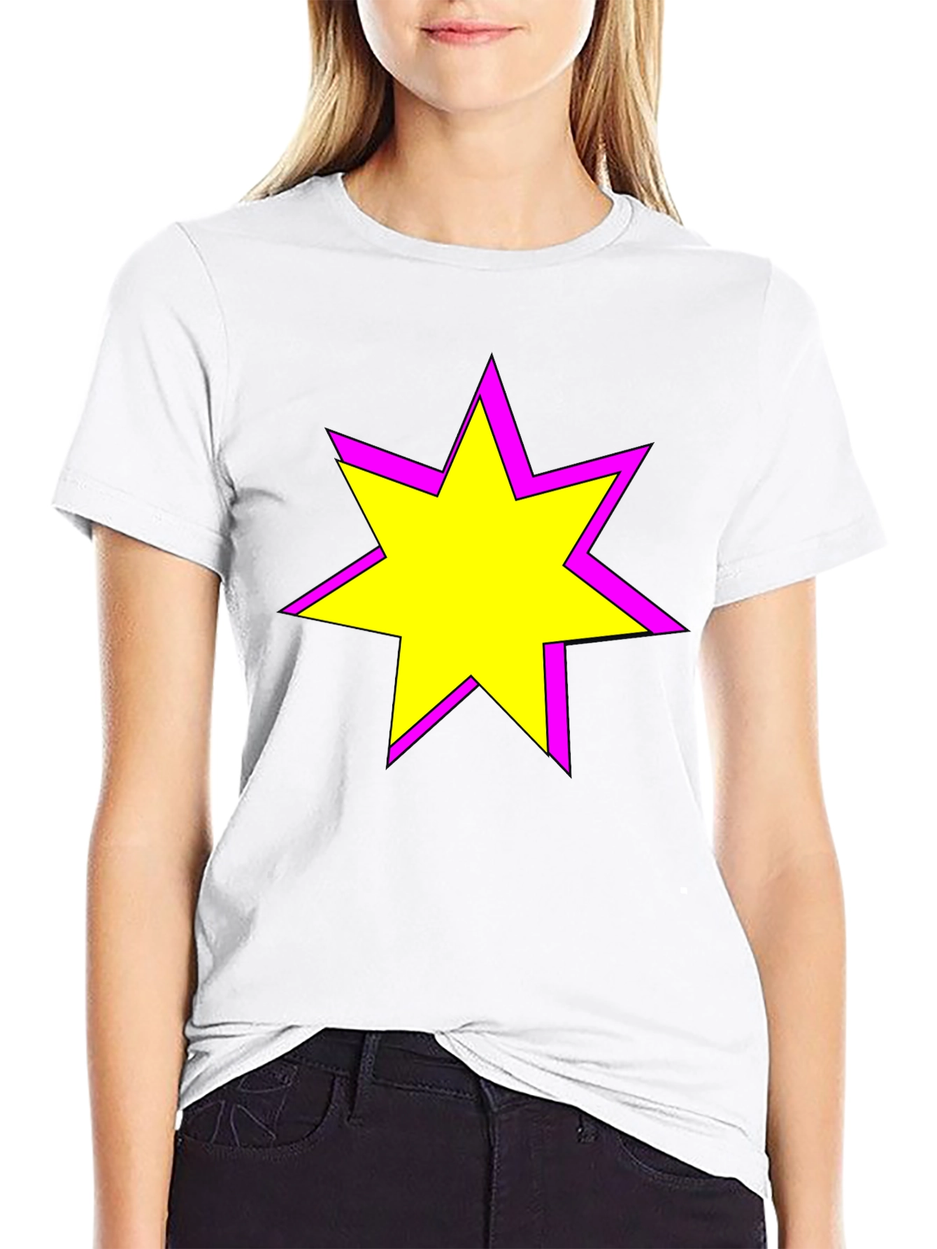Black Star Graphic Tee - Casual Black T-Shirt view 9