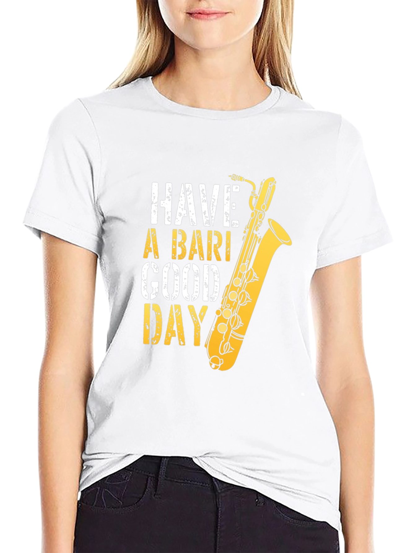 Black Have A Bari Good Day Saxophone T-Shirt view 9
