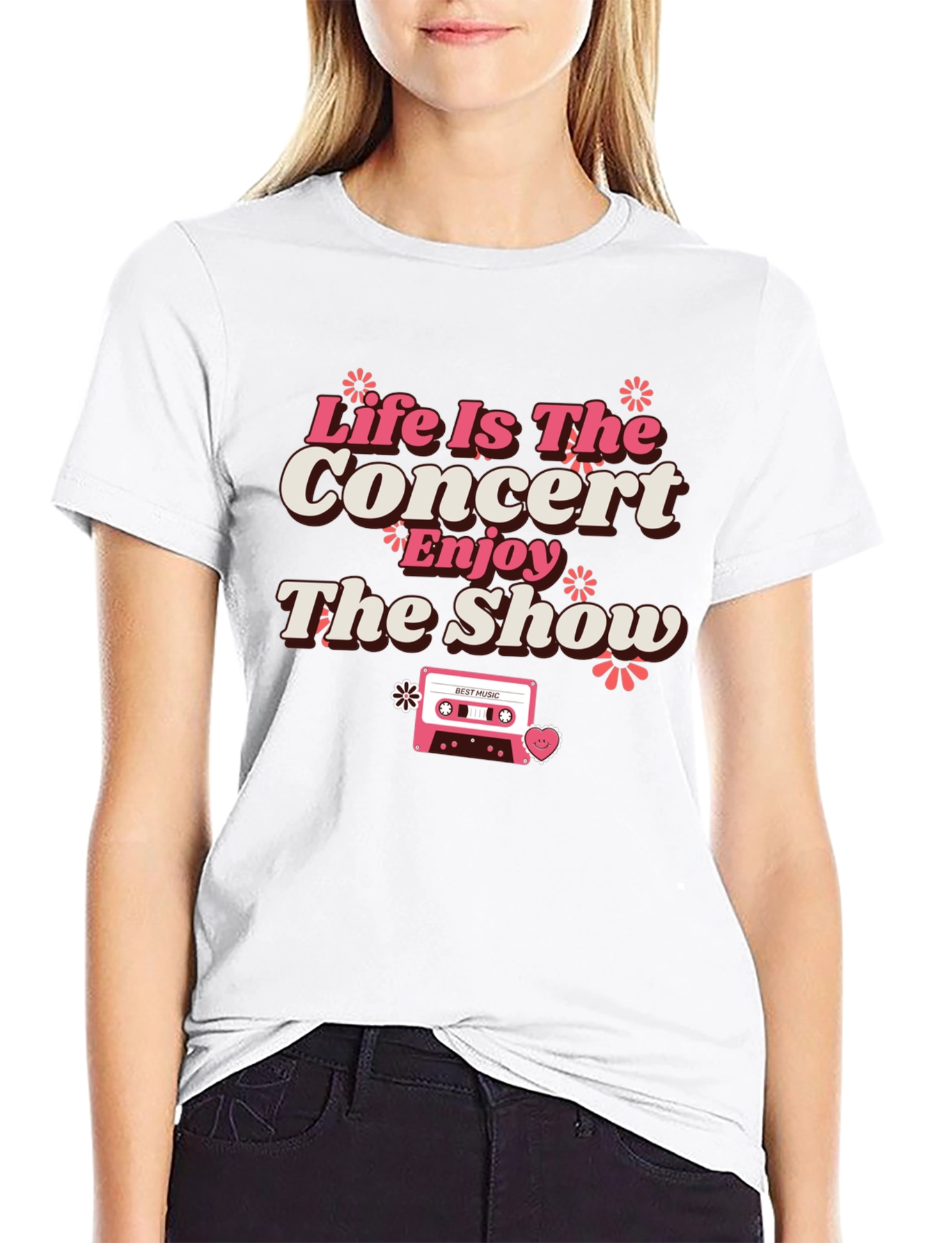 Black Life Is The Concert Graphic Tee - Retro Music Lover Shirt view 9