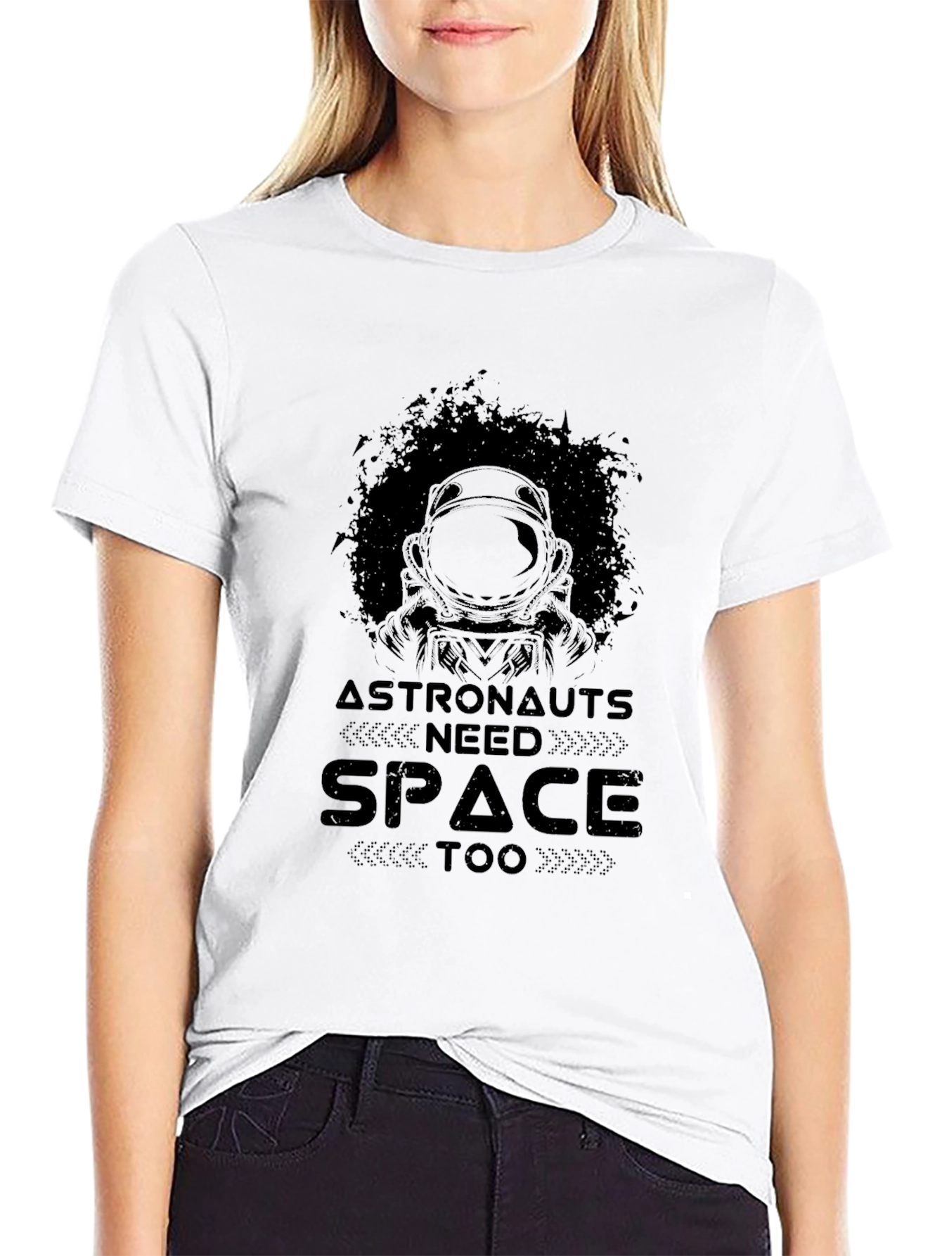 Black Astronauts Need Space Too Black T-Shirt view 9