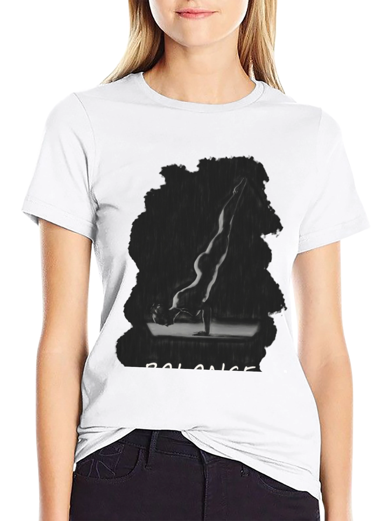 Black Balance Yoga Pose Graphic Tee - Unisex view 9