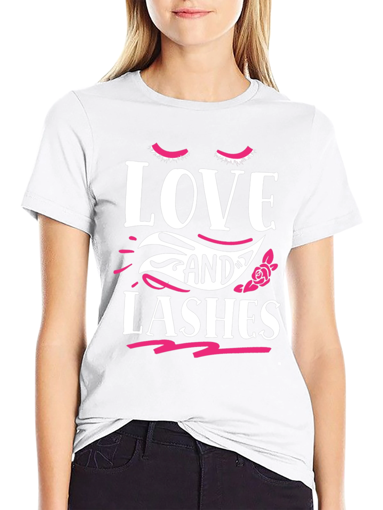 Black Love and Lashes Graphic Tee view 9