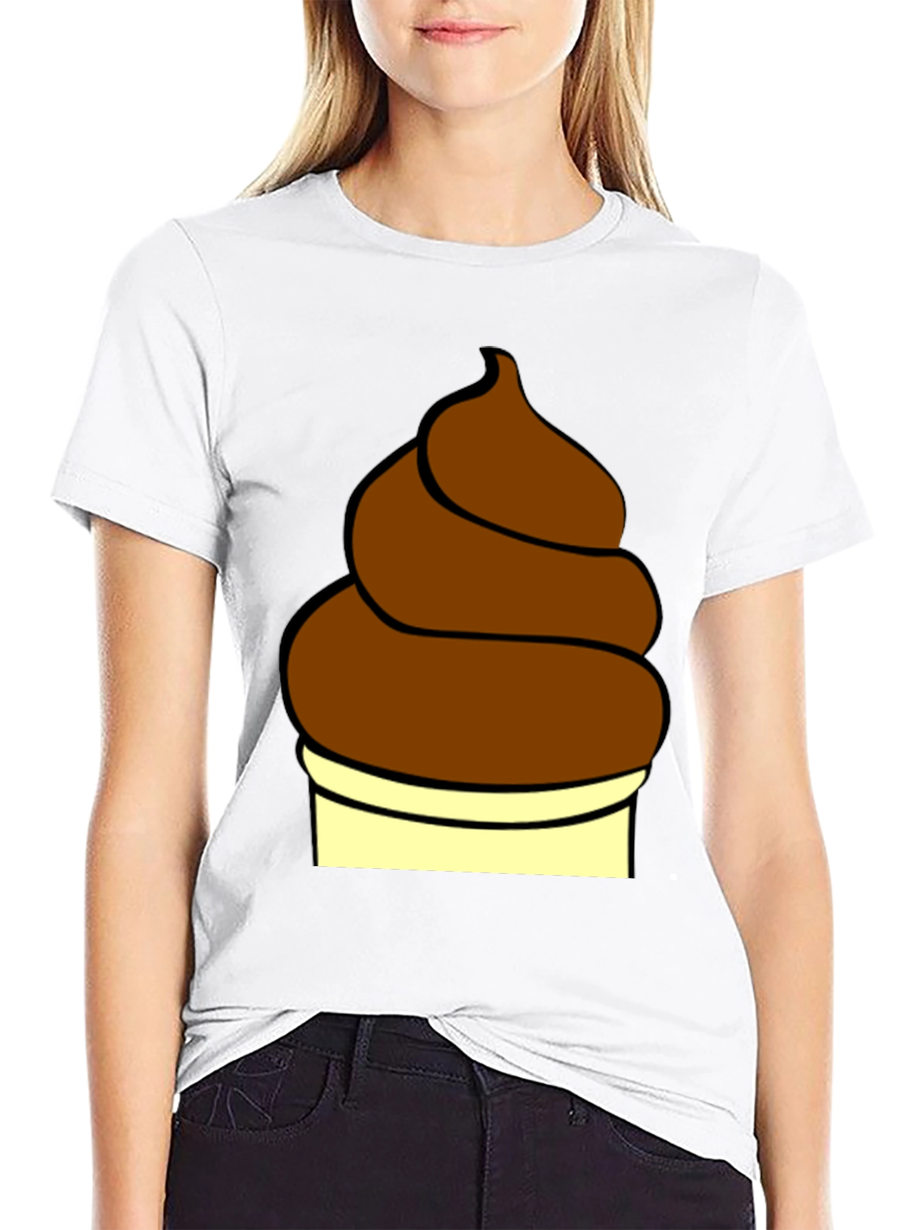 Black Novelty Poop Emoji T-Shirt - Funny Graphic Tee view 9