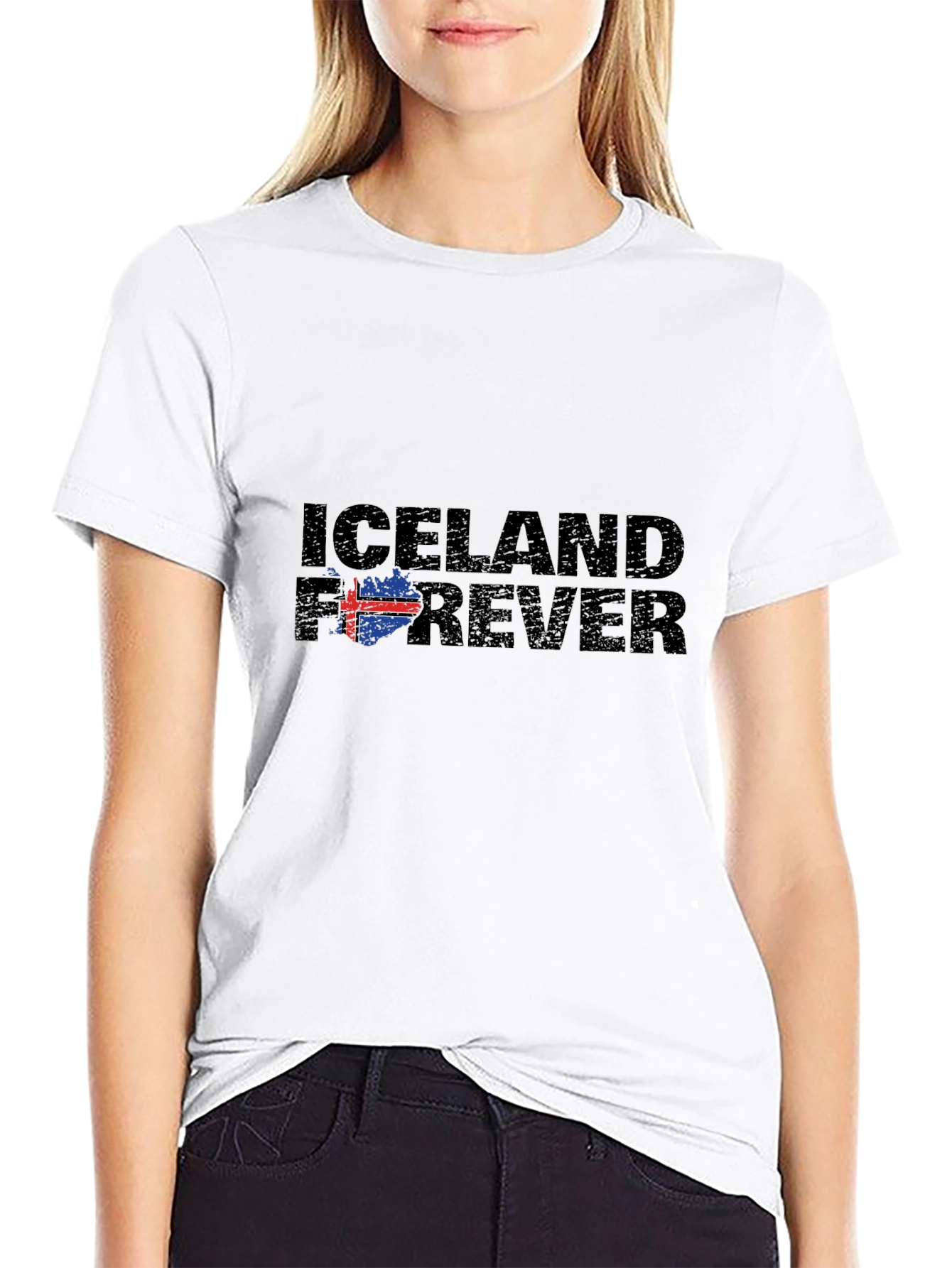 Black Iceland Forever Graphic Tee - Black T-Shirt view 9