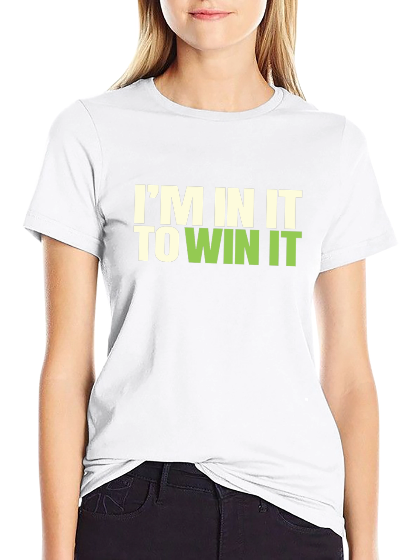 Black I'm In It To Win It Graphic T-Shirt view 9