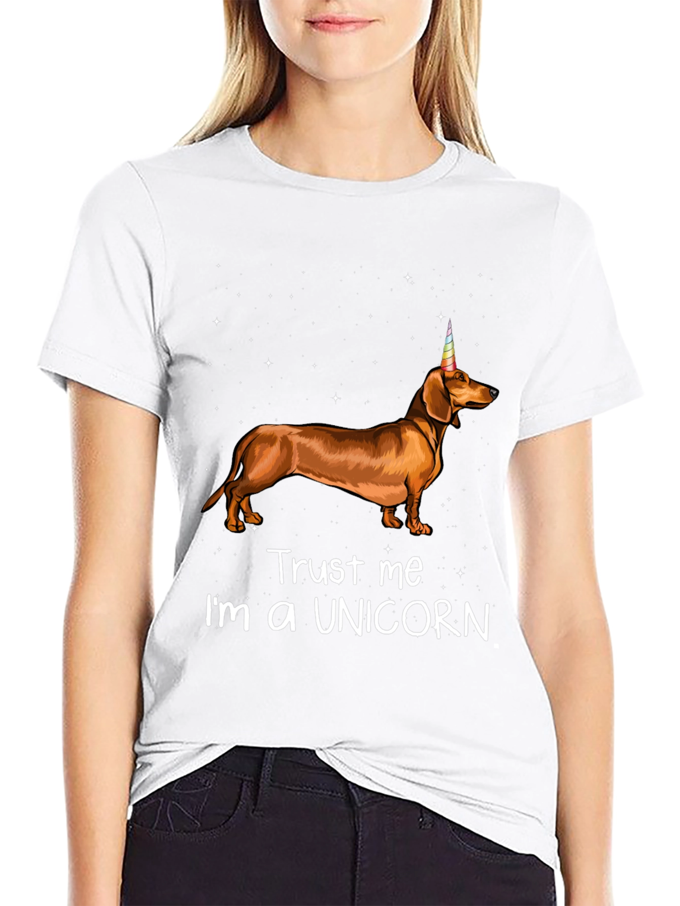 Black Dachshund Unicorn T-Shirt - Trust Me I'm a Unicorn view 9