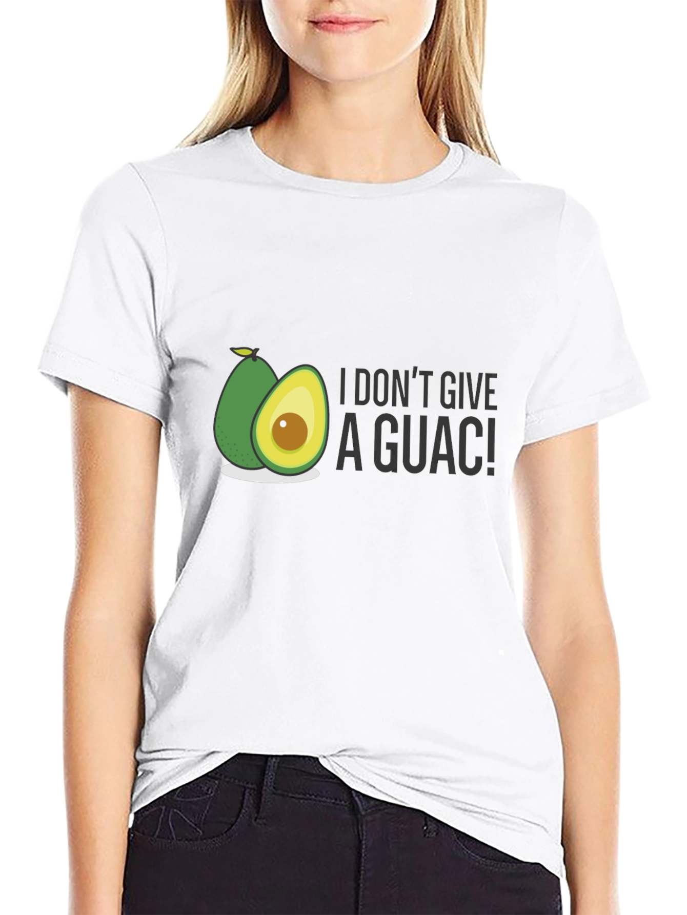 Black I Don't Give A Guac! T-Shirt view 9