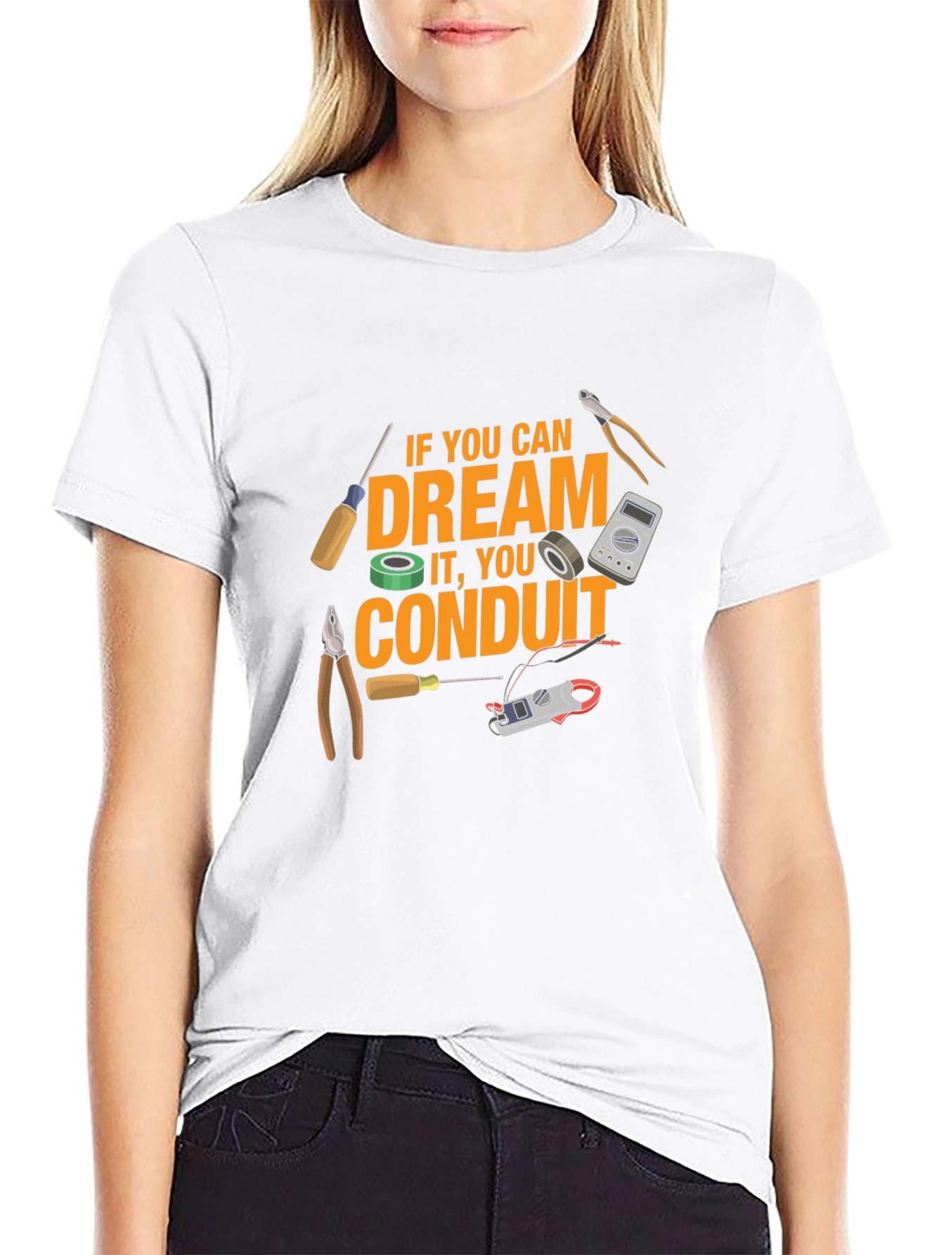 Black Dream Conduit Graphic T-Shirt - Electrician Apparel view 9