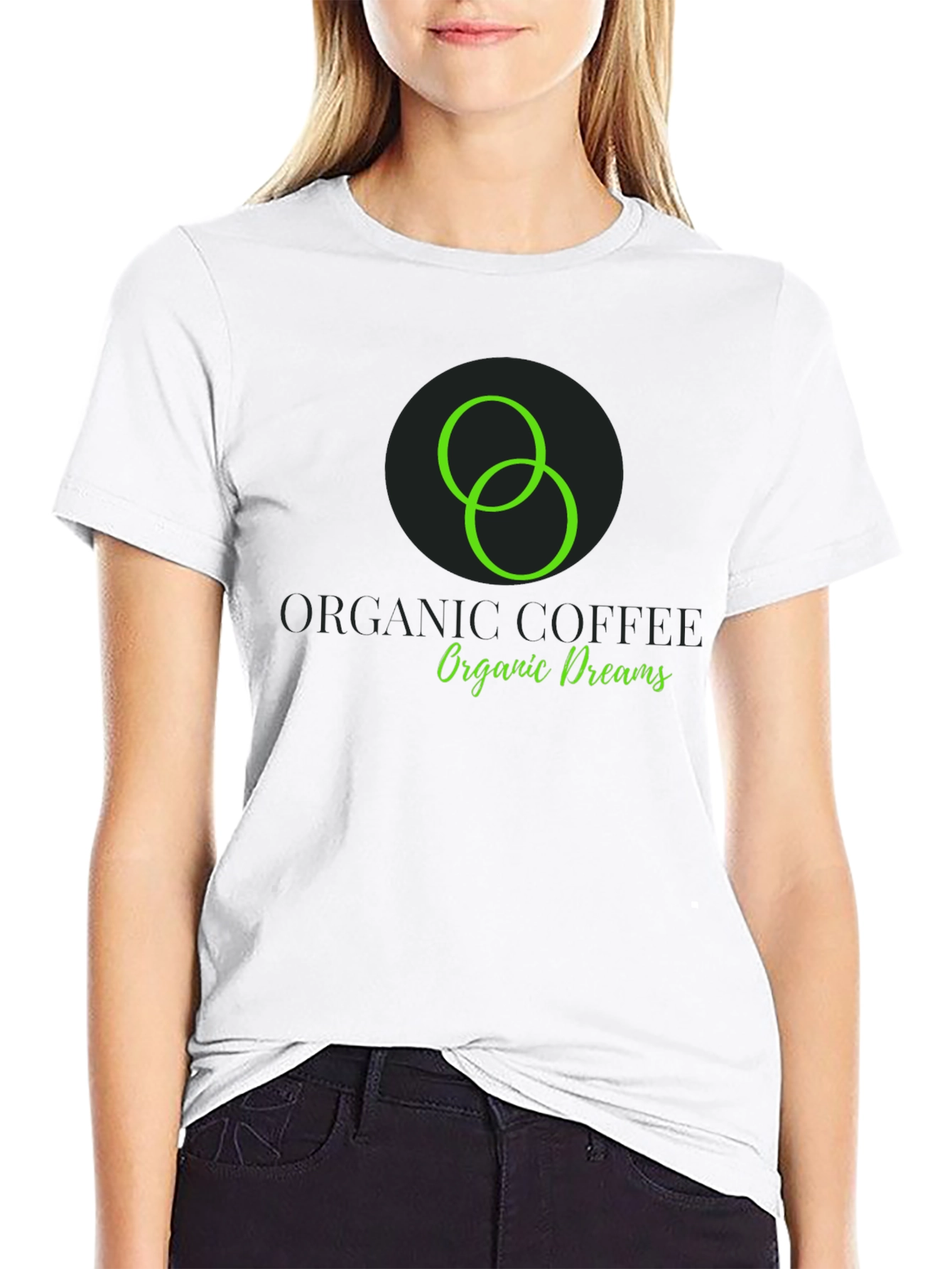 Black Organic Coffee Dreams Black T-Shirt view 9