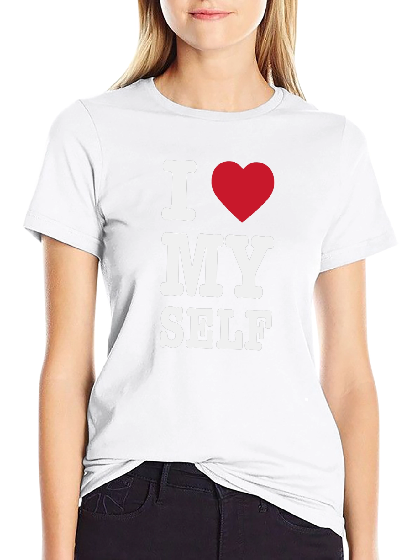I Heart Myself Black T-Shirt - Bold Statement Tee - 9