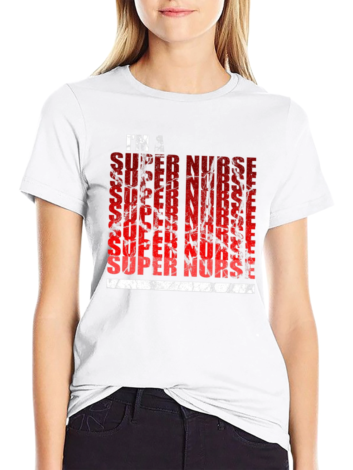 Black Super Nurse Graphic T-Shirt view 9