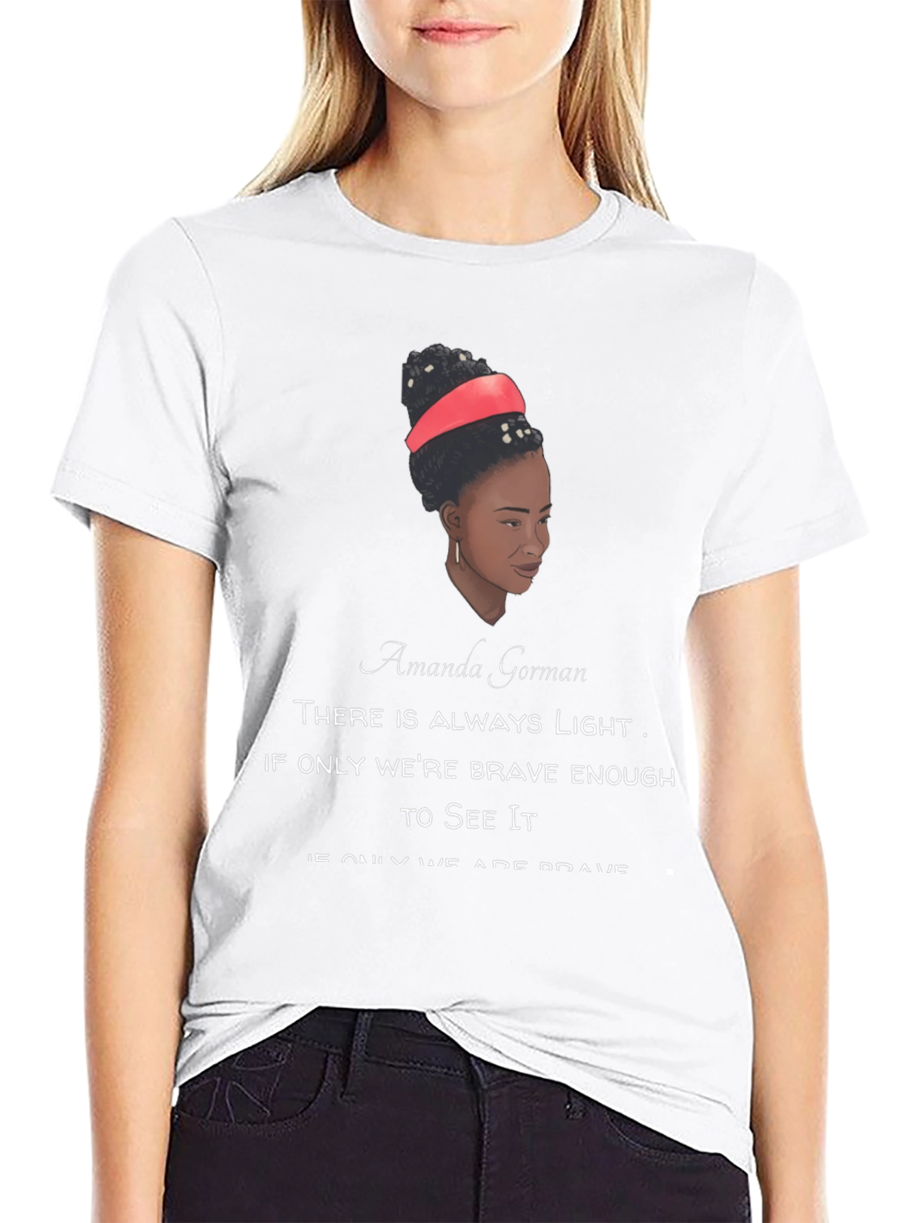 Black Amanda Gorman Quote T-Shirt - Motivational Tee view 9