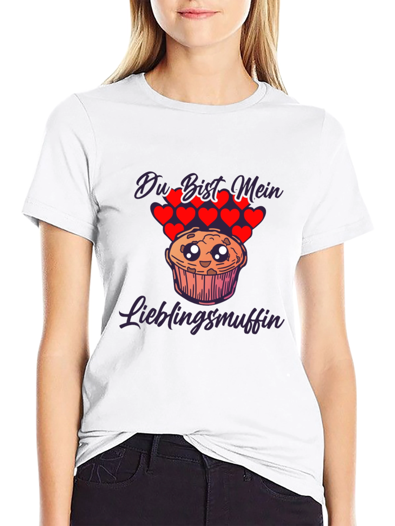 Black Du Bist Mein Lieblingsmuffin Graphic Tee view 9