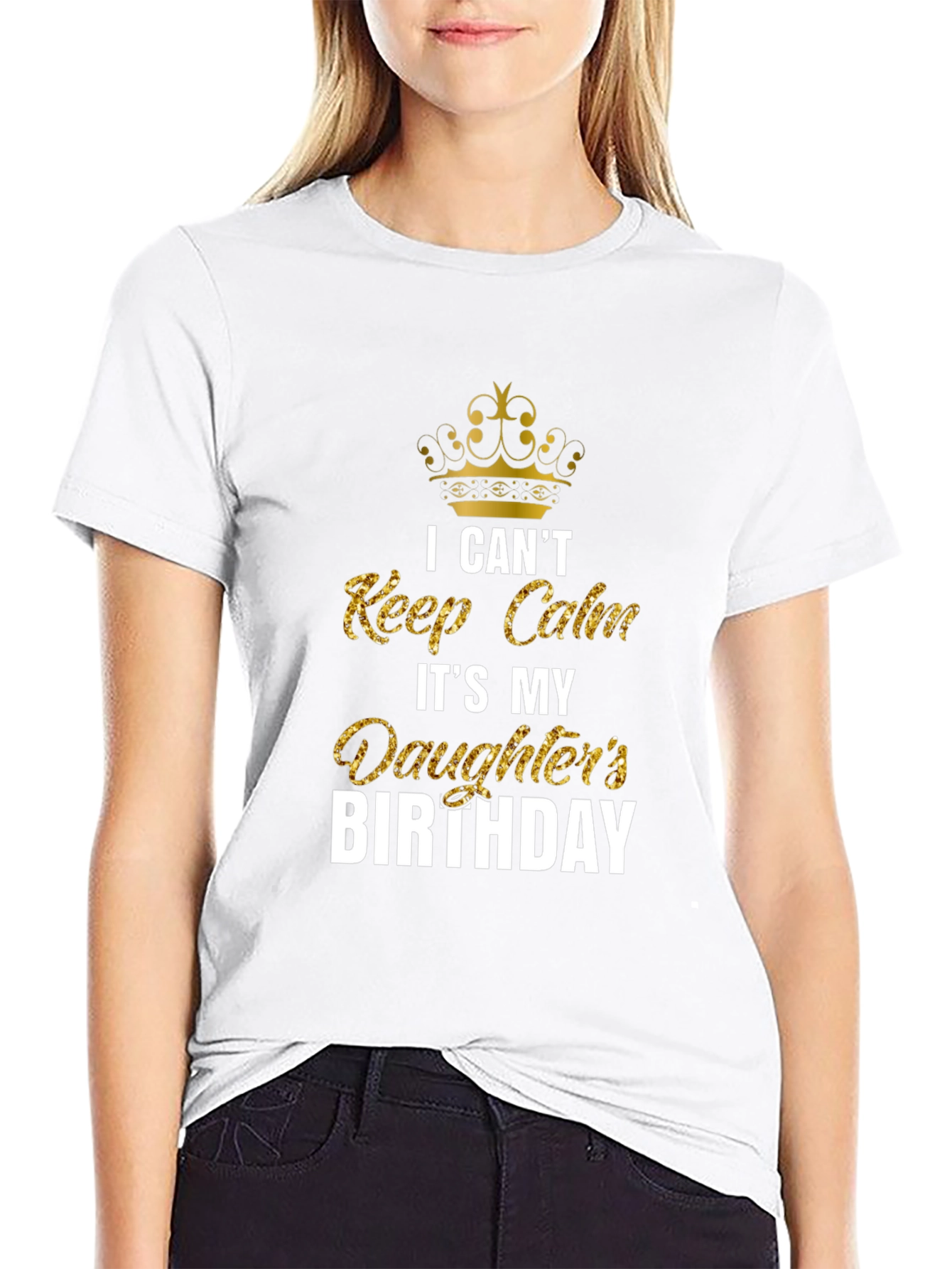 Black Daughter's Birthday Shirt - I Can't Keep Calm Tee view 9