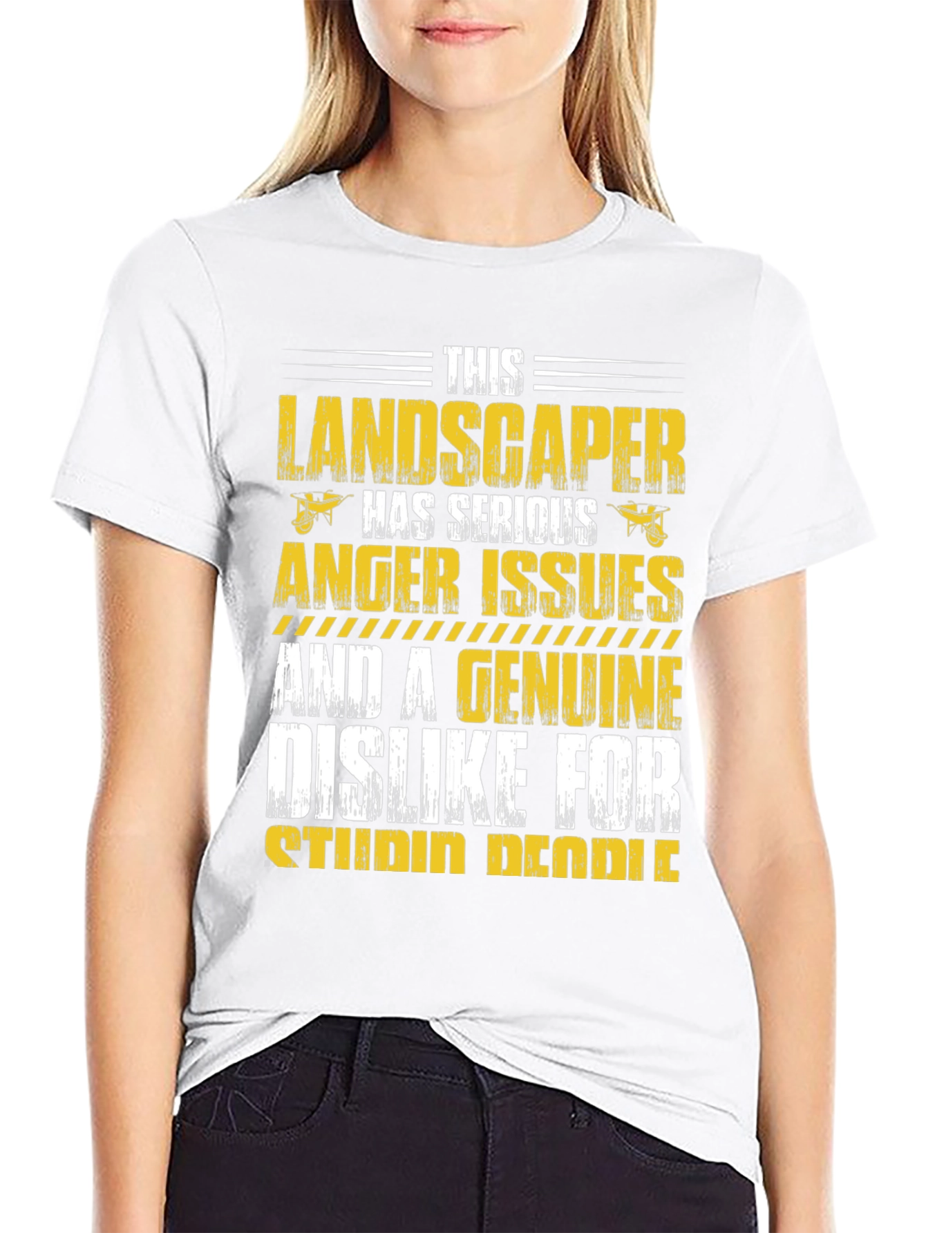 Black Landscaper Anger Issues Graphic Tee view 9