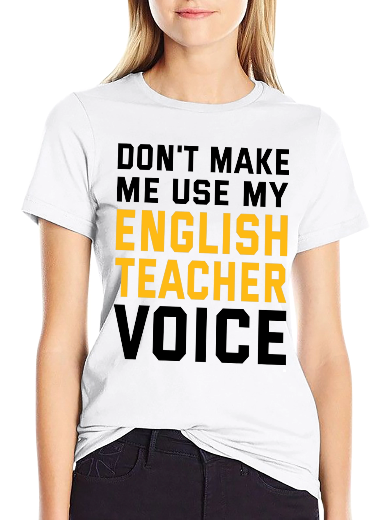 Black English Teacher Voice Graphic Tee view 9