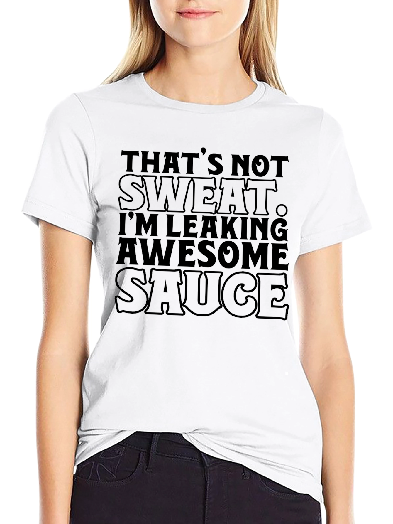 Black Awesome Sauce Tee - Humorous Graphic T-Shirt view 9