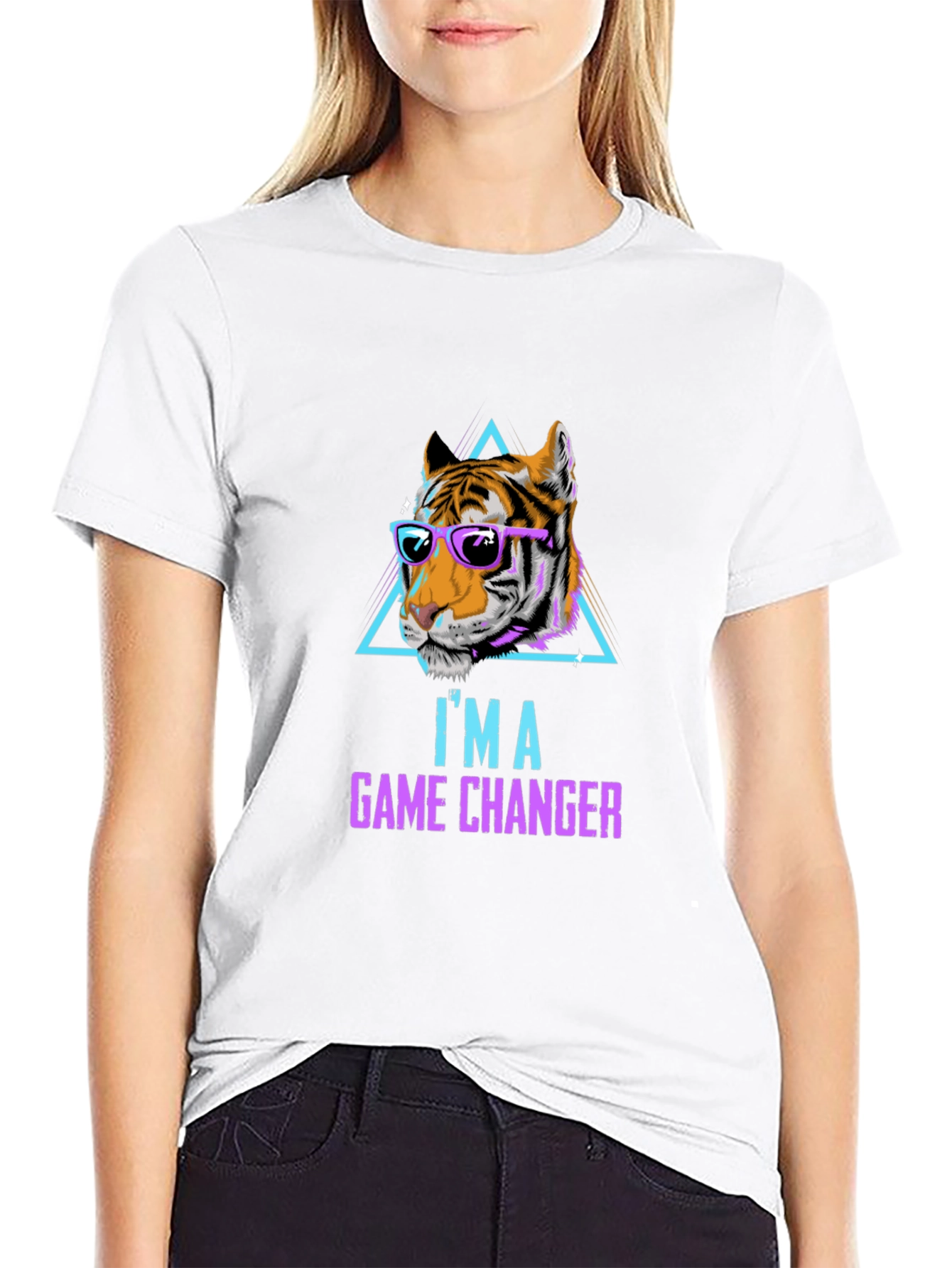 Black Cool Tiger Graphic Tee - Game Changer view 9