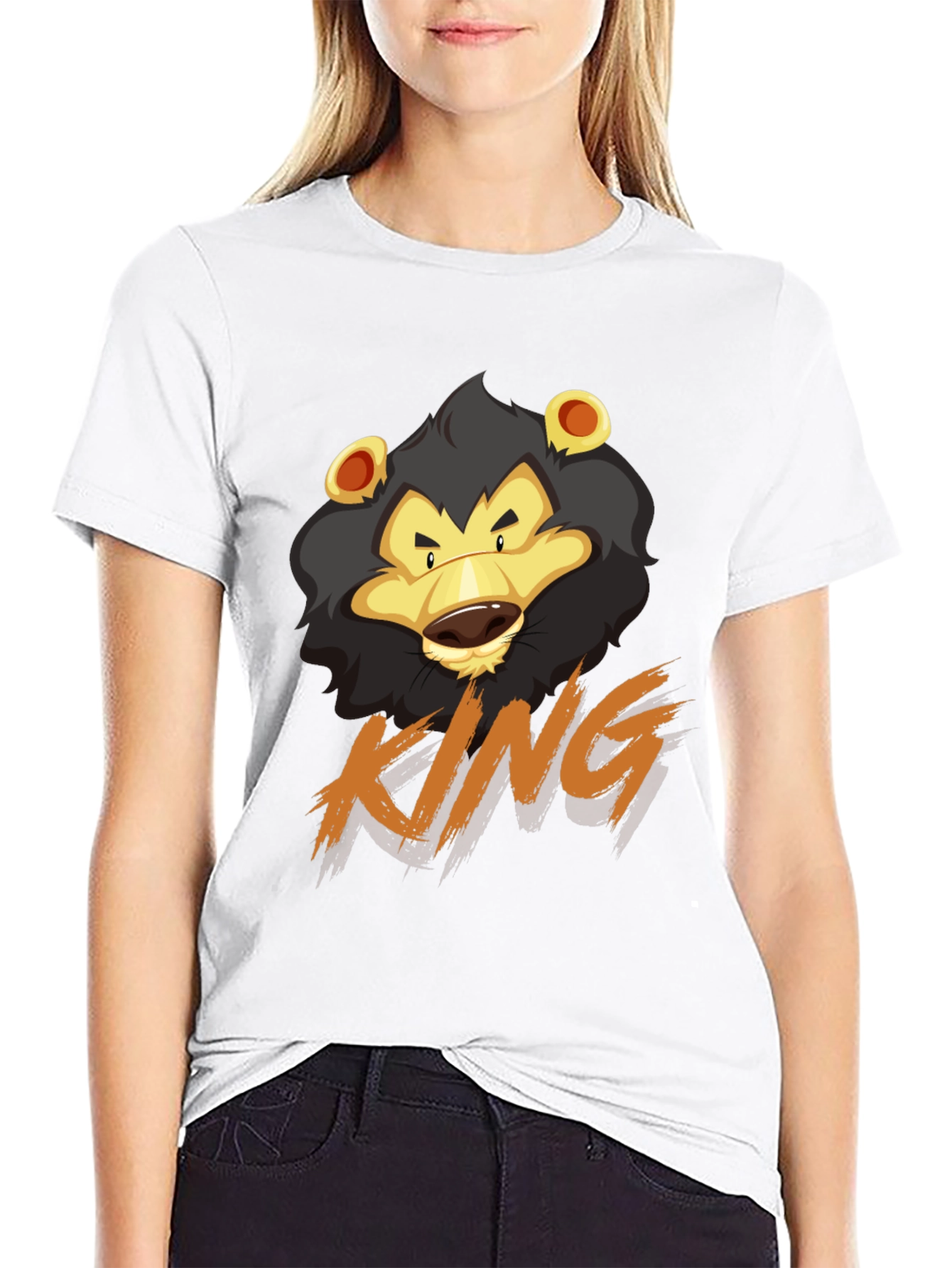 Black Lion King Graphic Tee - Cool Casual Style view 9