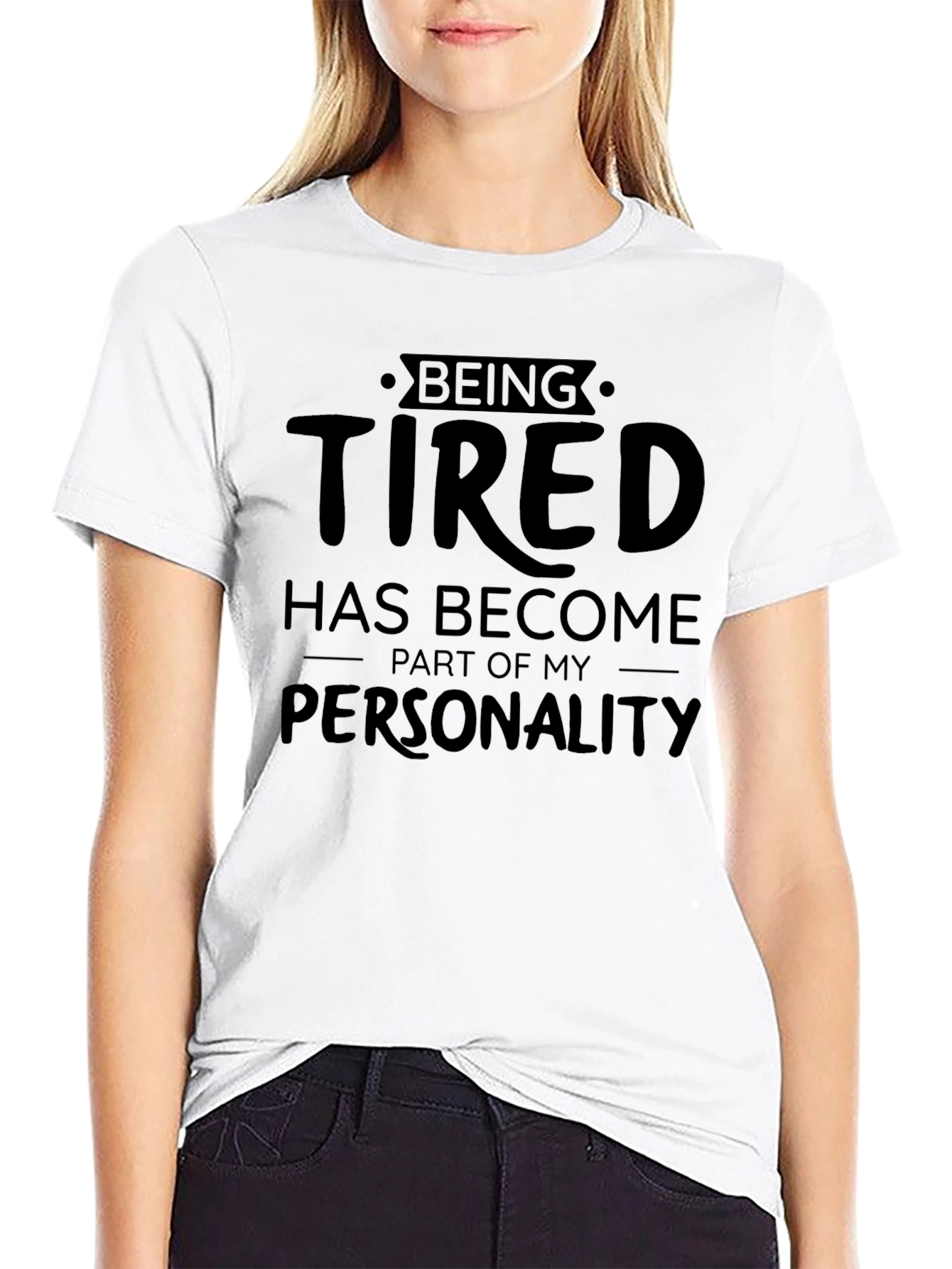Black Being Tired T-Shirt - Funny Slogan Tee view 9