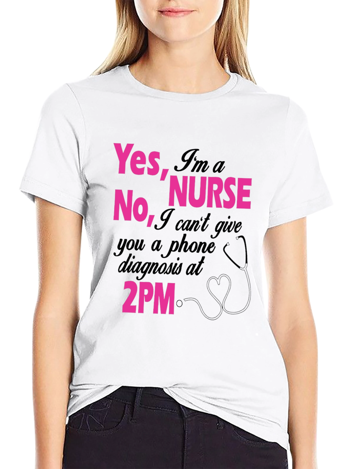 Black Yes I'm a Nurse T-Shirt - Funny 2PM Quote! view 9