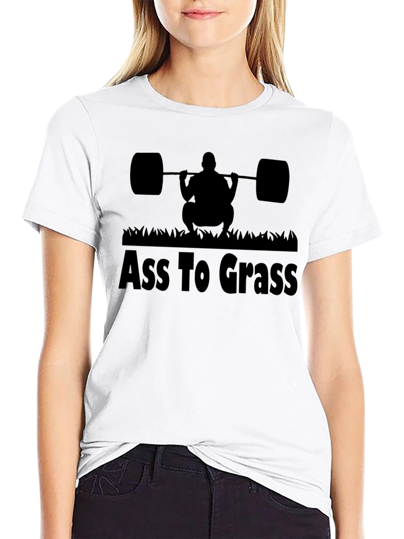 Black Ass To Grass Black T-Shirt Gym Motivation view 9
