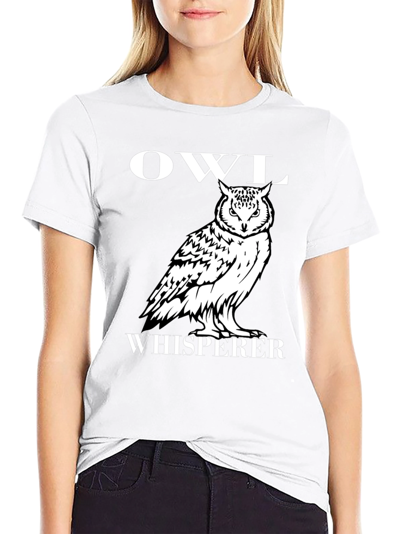 Black Owl Whisperer Graphic T-Shirt view 9