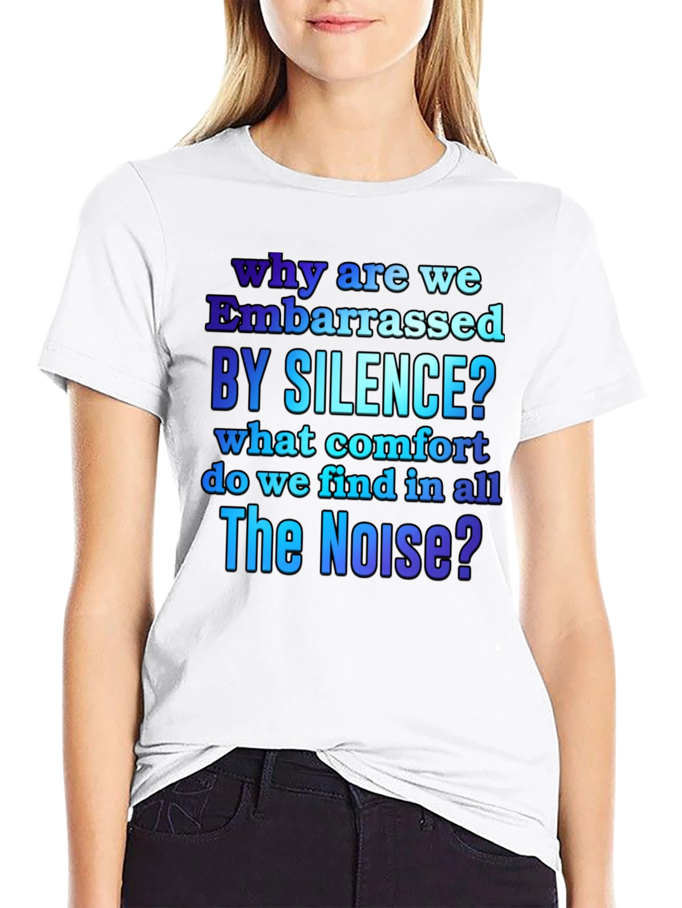 Black Embarrassed by Silence Graphic T-Shirt view 9