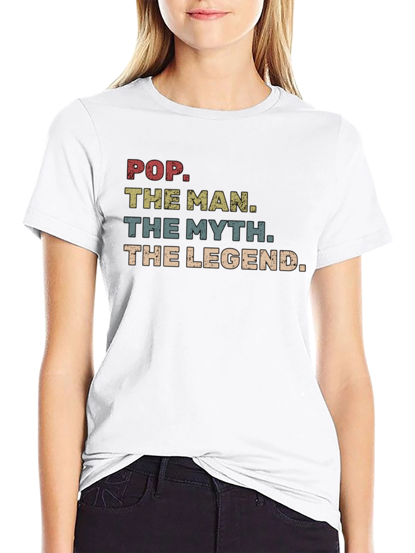 Black Pop The Man The Myth Legend Father's Day T-Shirt view 9