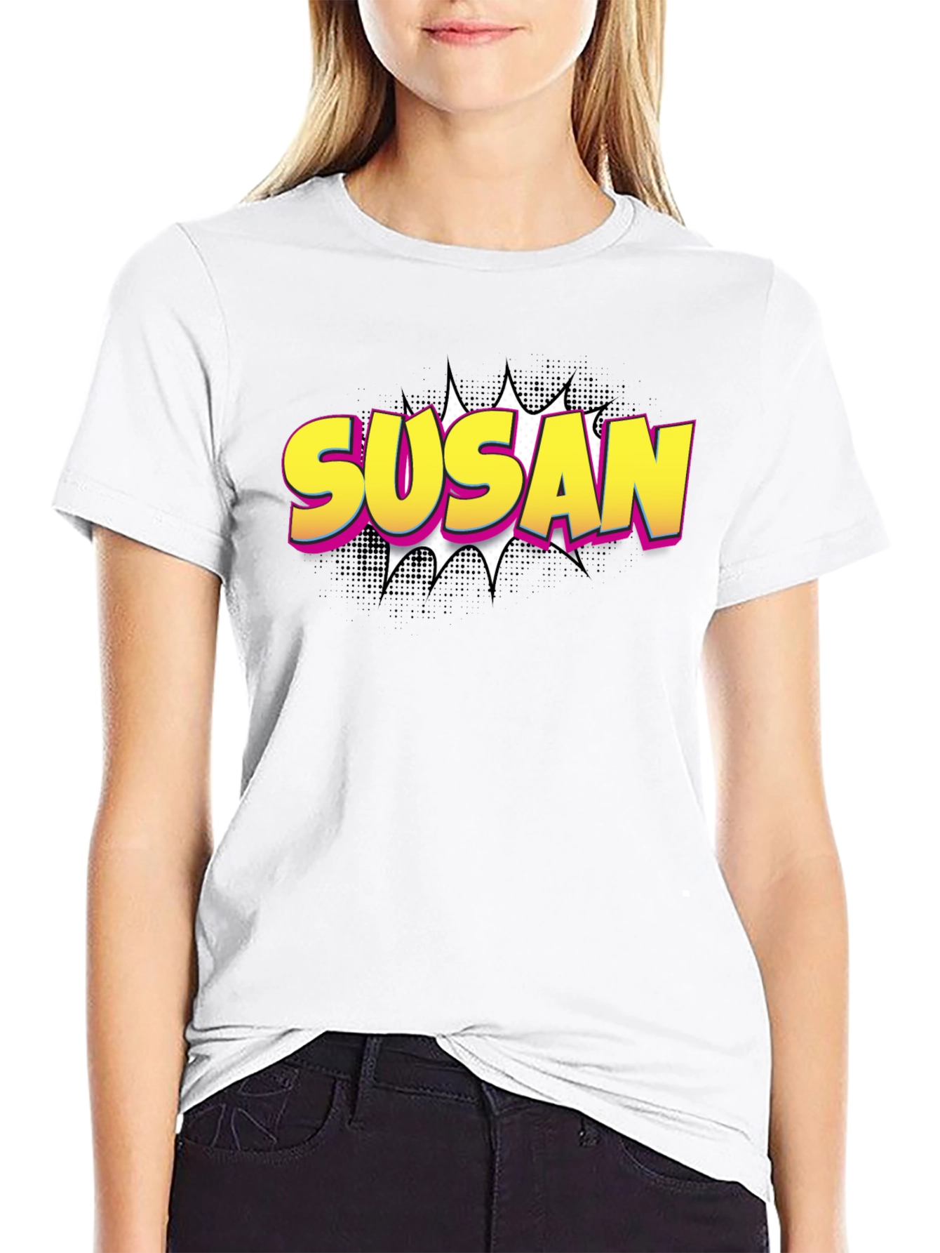 Black Susan Comic Style Graphic Tee view 9