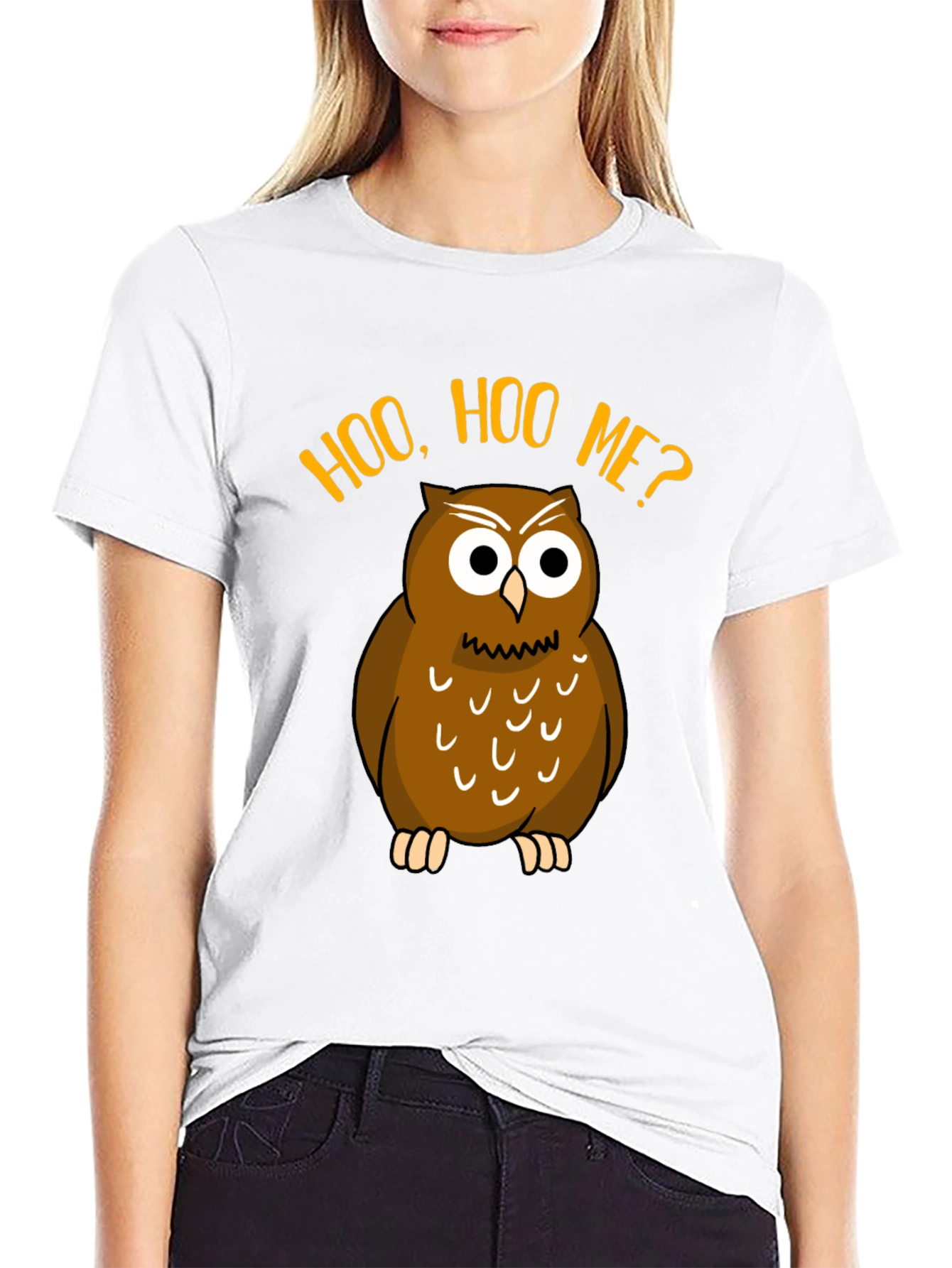 Black Funny Owl Graphic T-Shirt - Hoo, Hoo Me? view 9