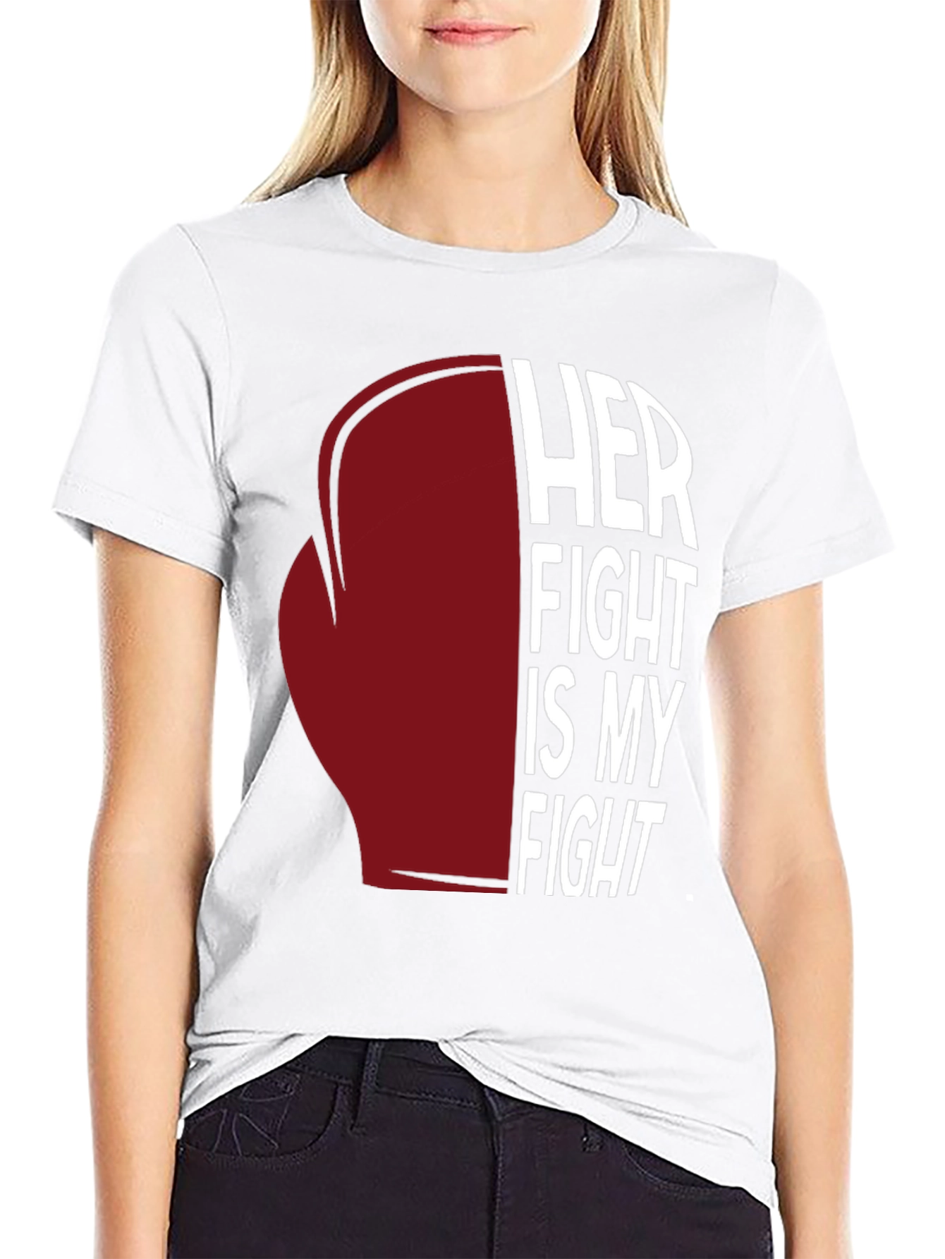 Black Her Fight Is My Fight Graphic Tee view 9
