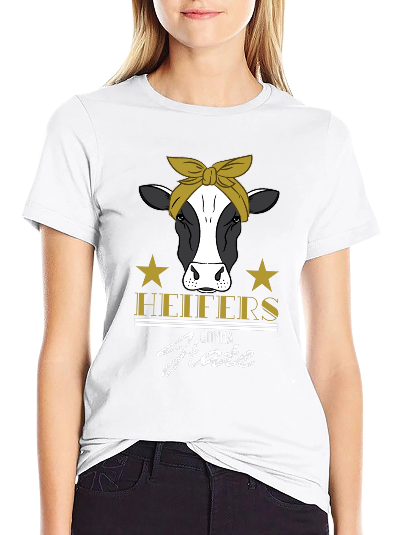 Black Heifers Gonna Hate Graphic T-Shirt - Black Cotton view 9