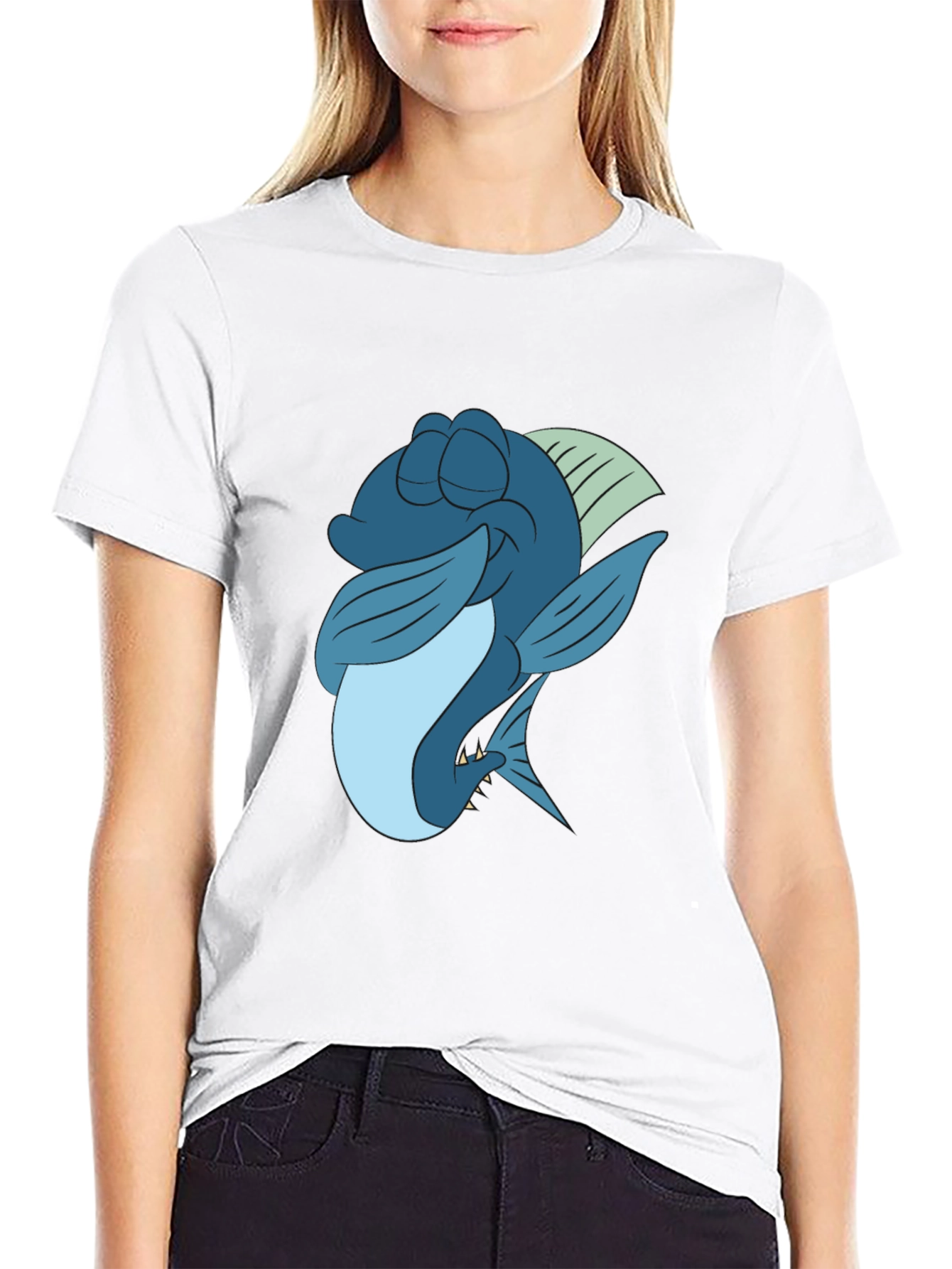 Cartoon Fish Graphic Tee - 9