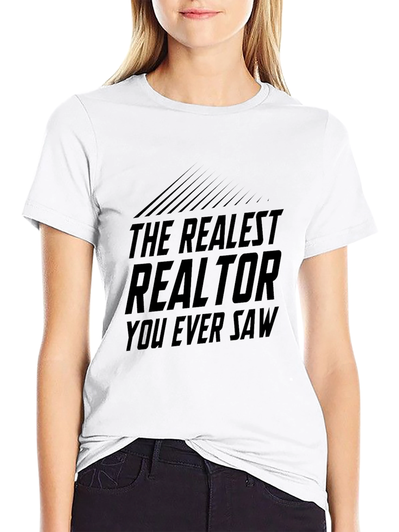 Black The Realest Realtor T-Shirt - Funny Real Estate Tee view 9