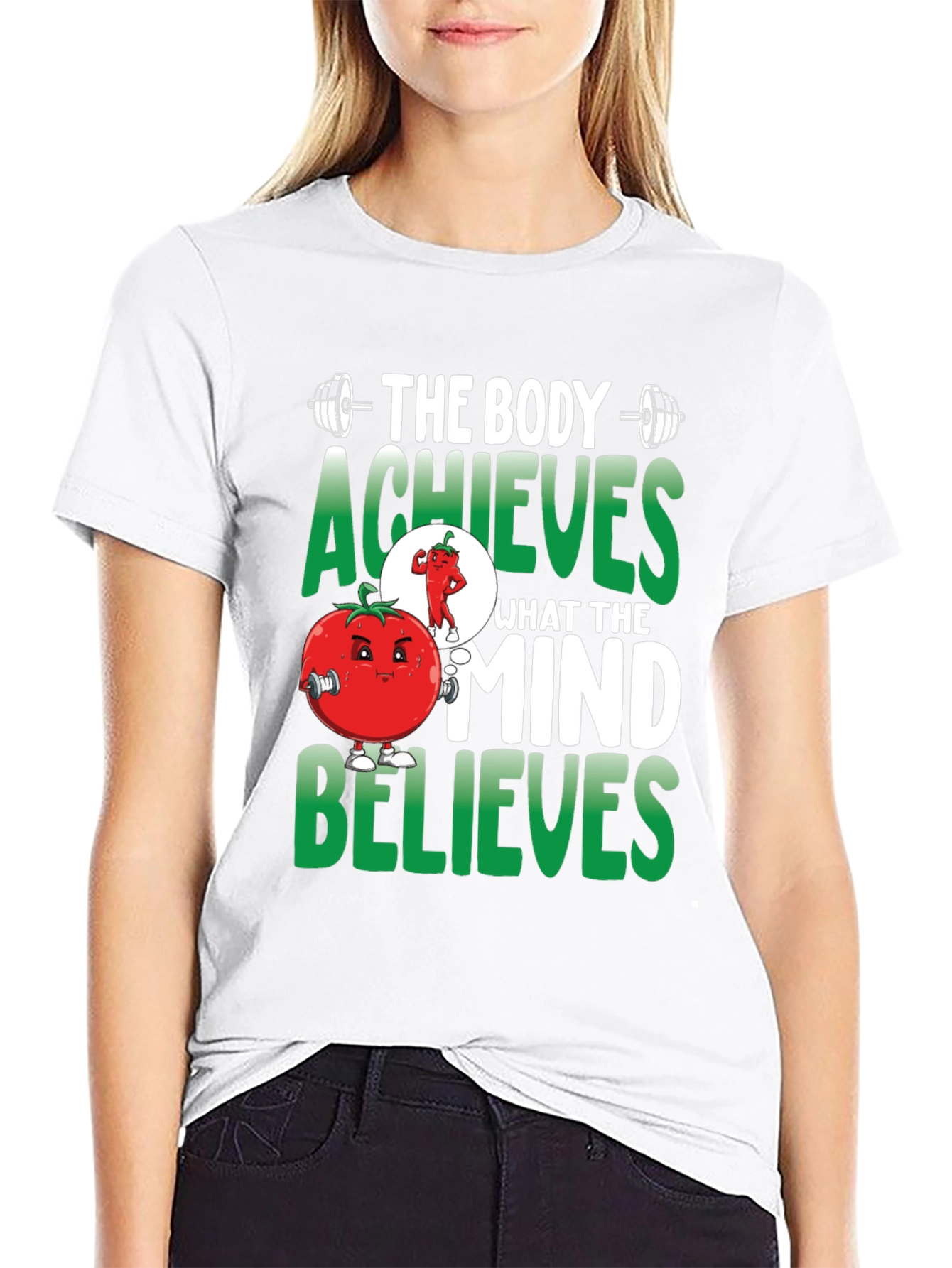 Black Body Achieves Mind Believes T-Shirt view 9